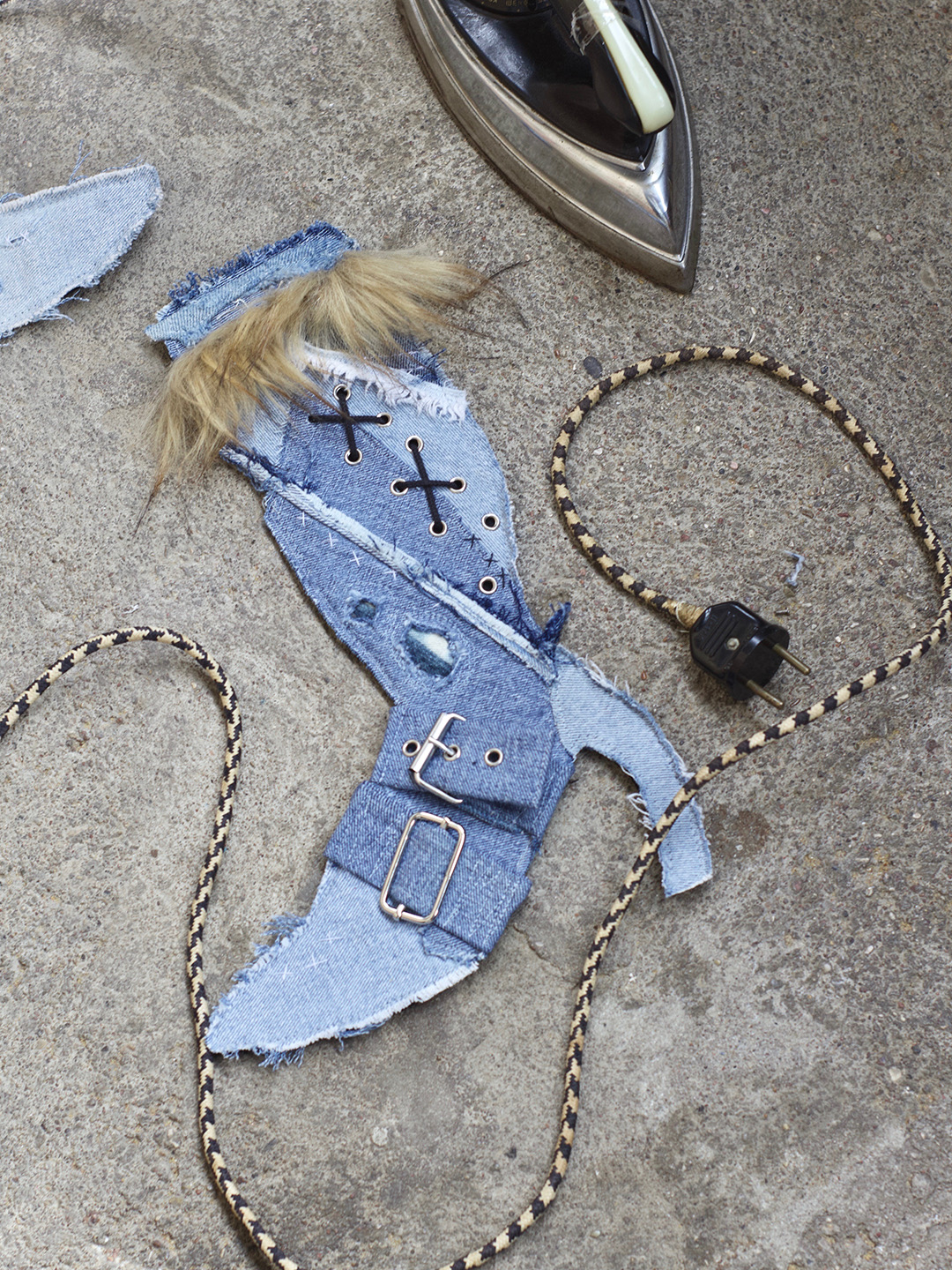 Denim Heels Wearable Art