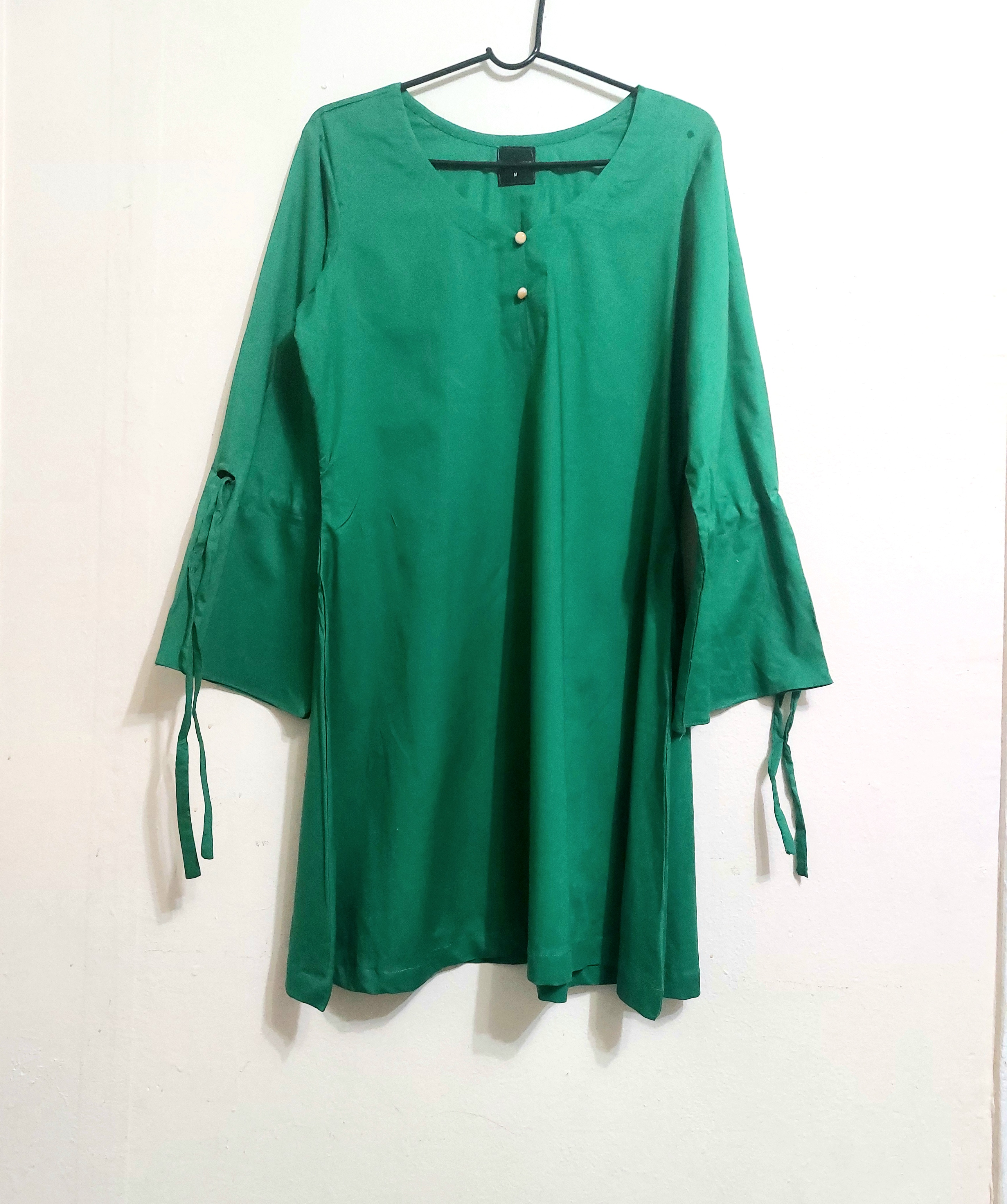 Elegant Green Long Sleeve Dress