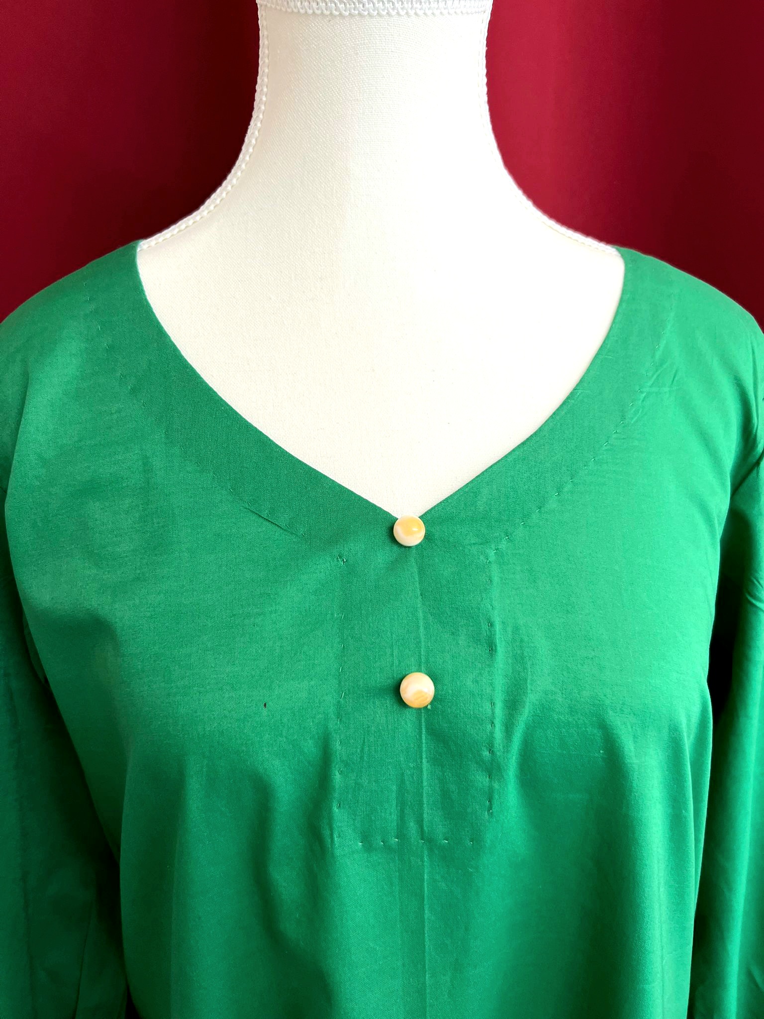 Elegant Green Long Sleeve Dress