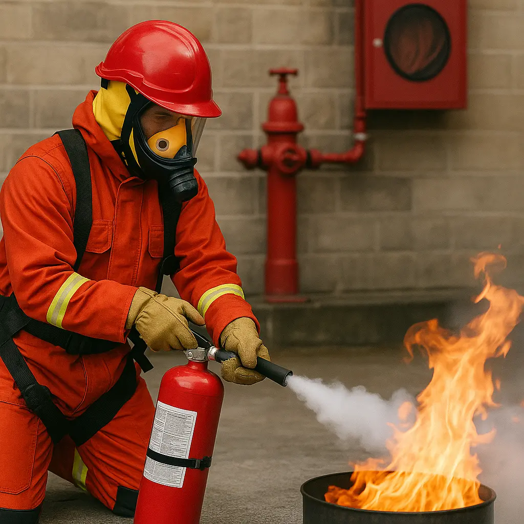 🔥 USO CORRECTO DE EXTINTORES E HIDRANTES