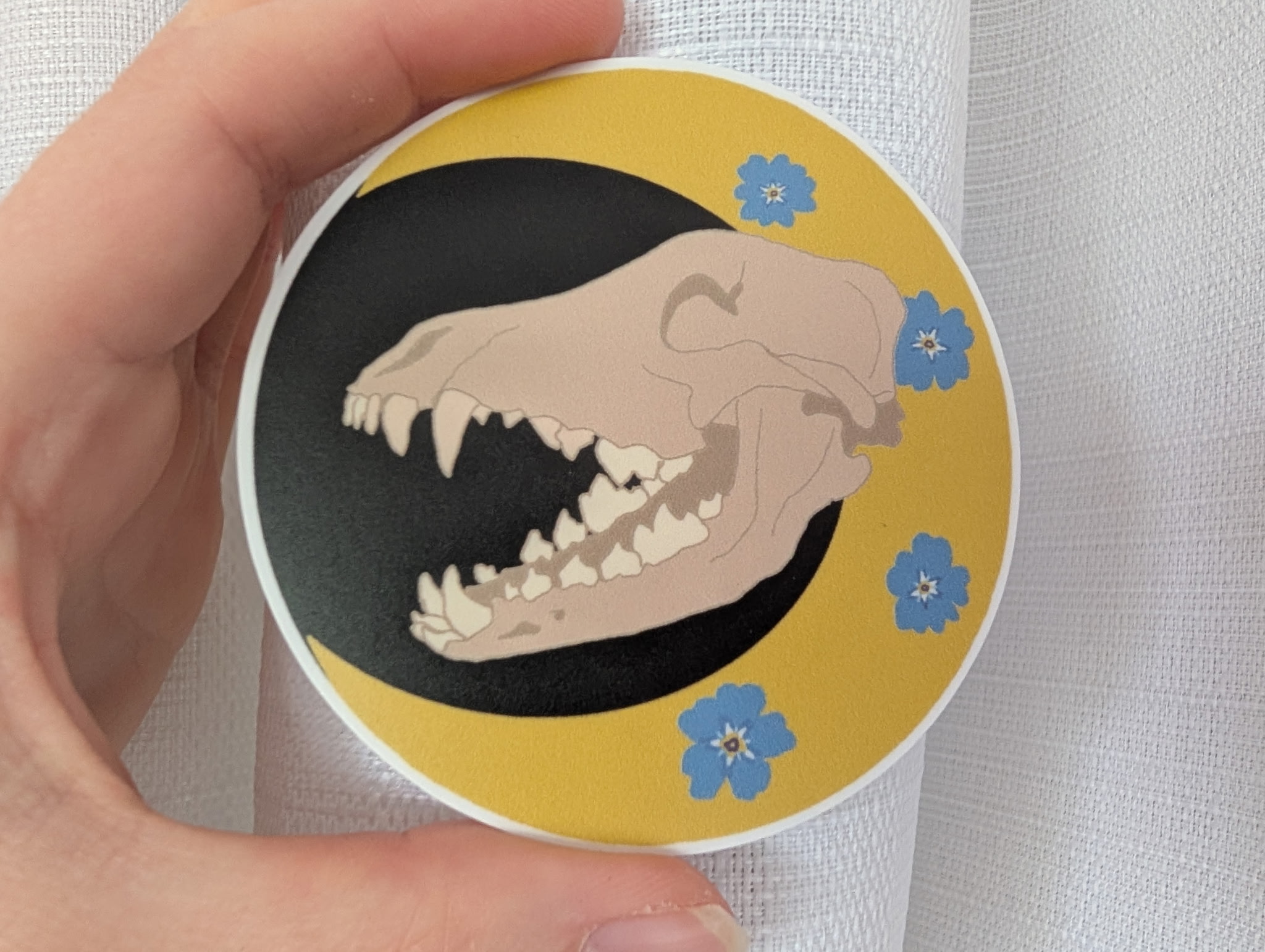 Alaskan Wolf Skull Sticker