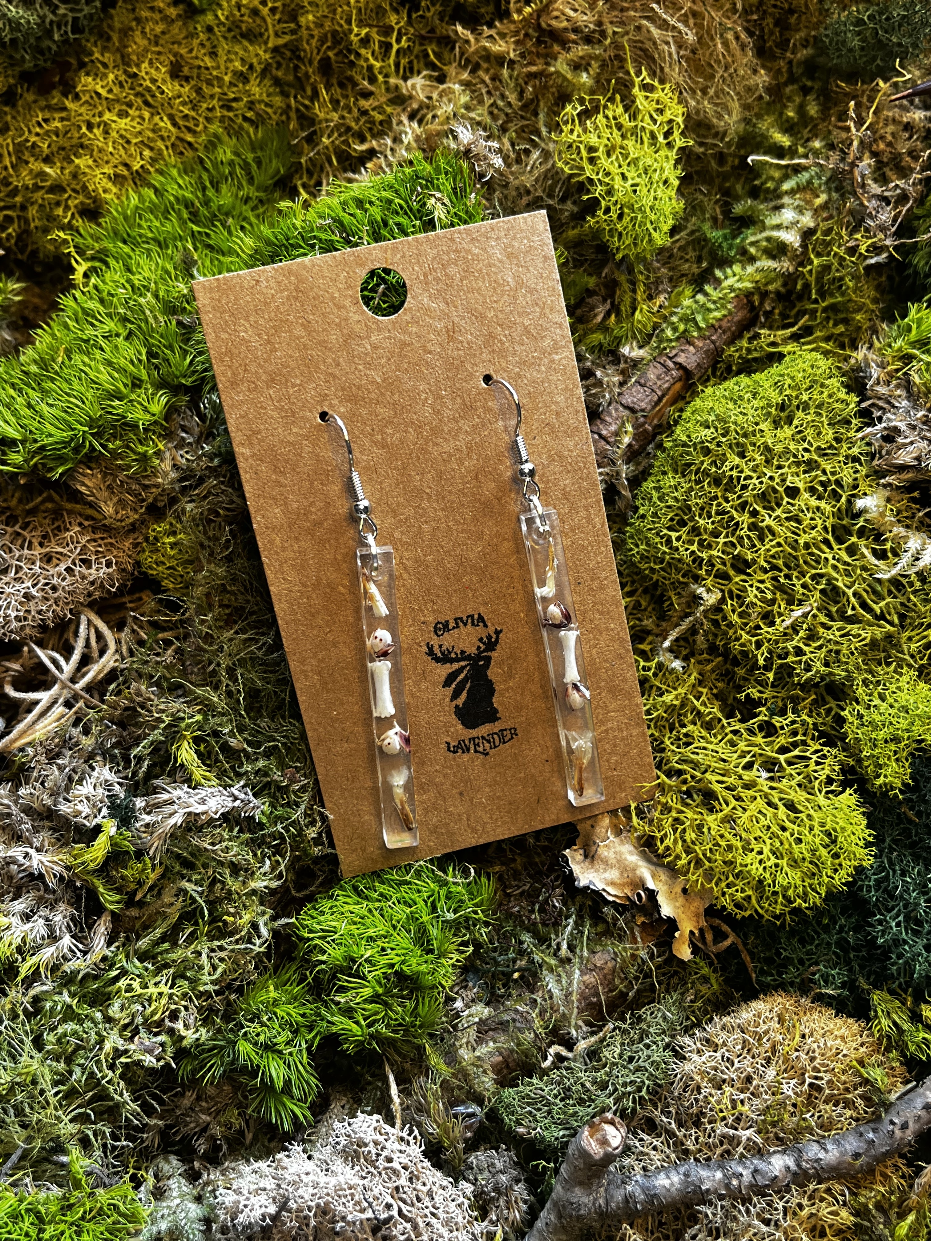 Rat Vertebrae Dangle Earrings