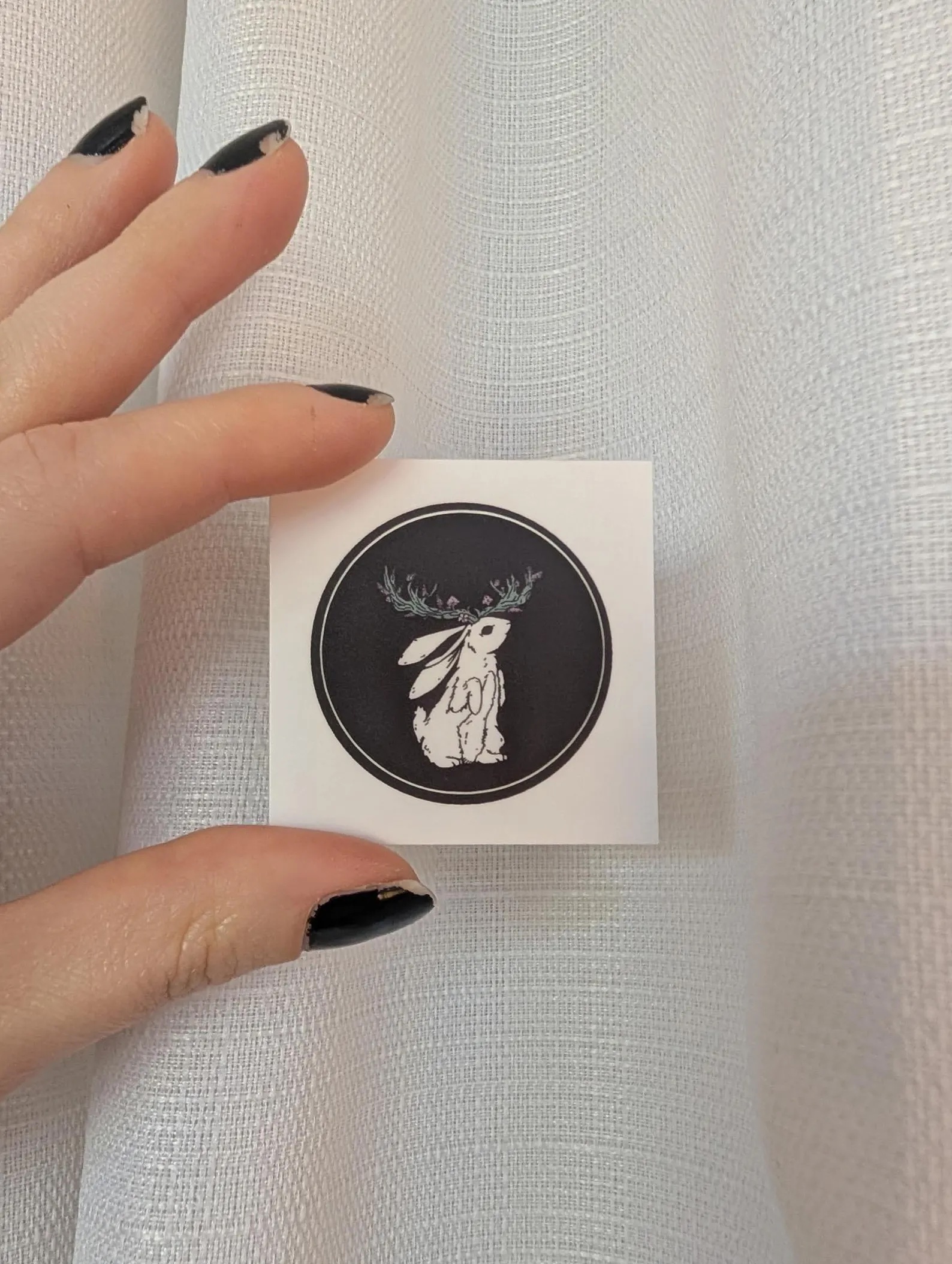 Black Jackalope Sticker