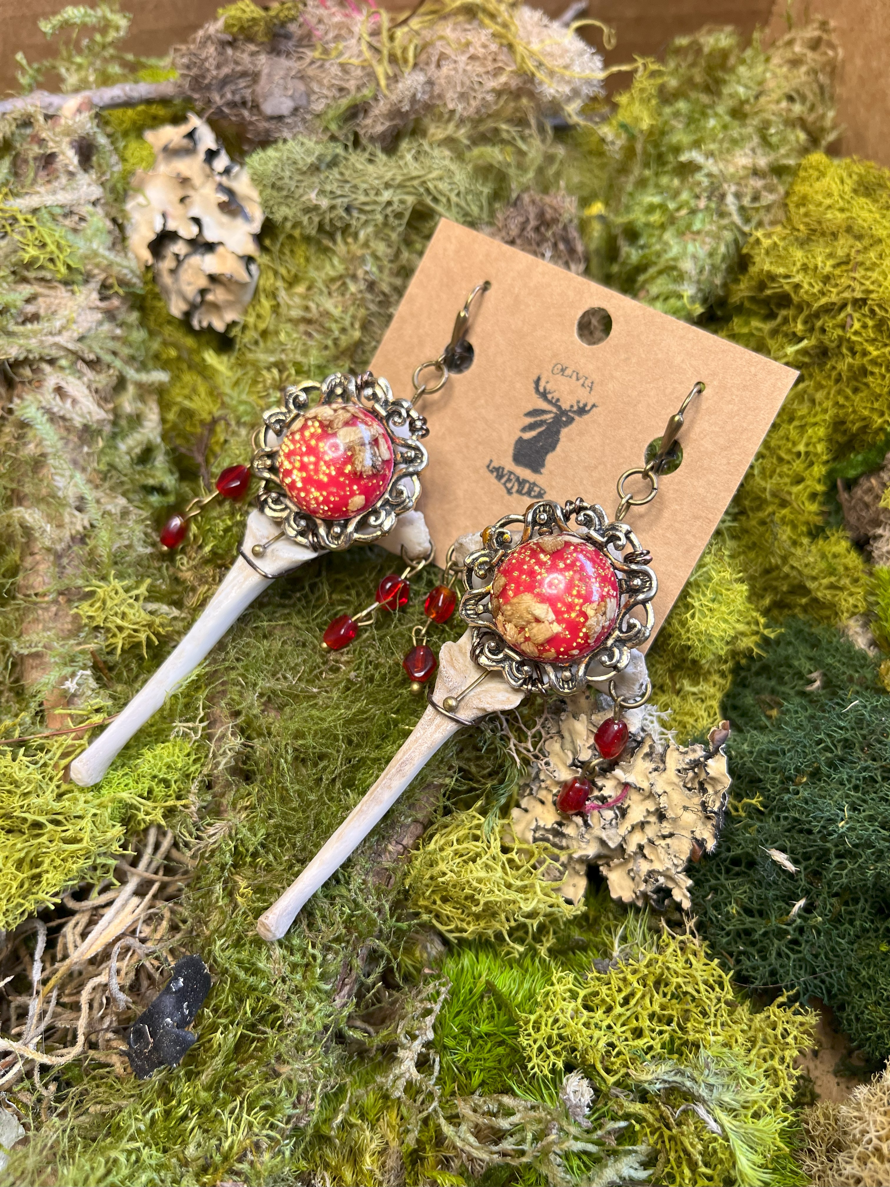 Deer Vertebrae Earrings