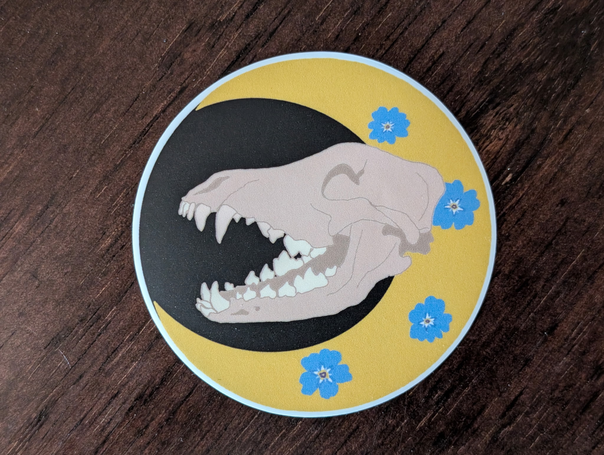 Alaskan Wolf Skull Sticker