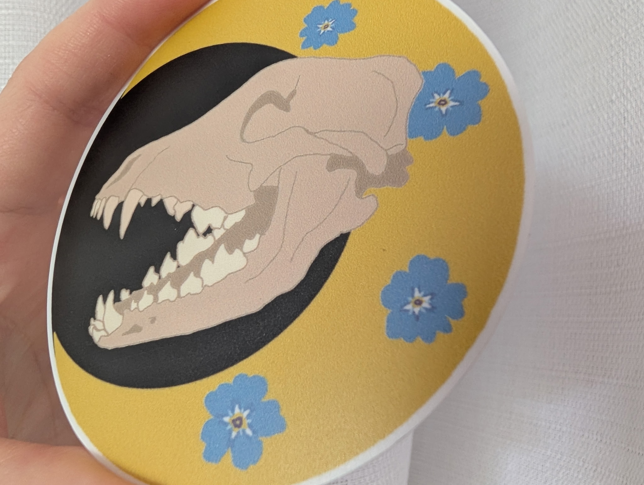 Alaskan Wolf Skull Sticker