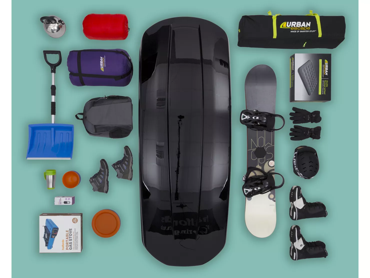 Halfords Advanced 580L Roof Box - Black