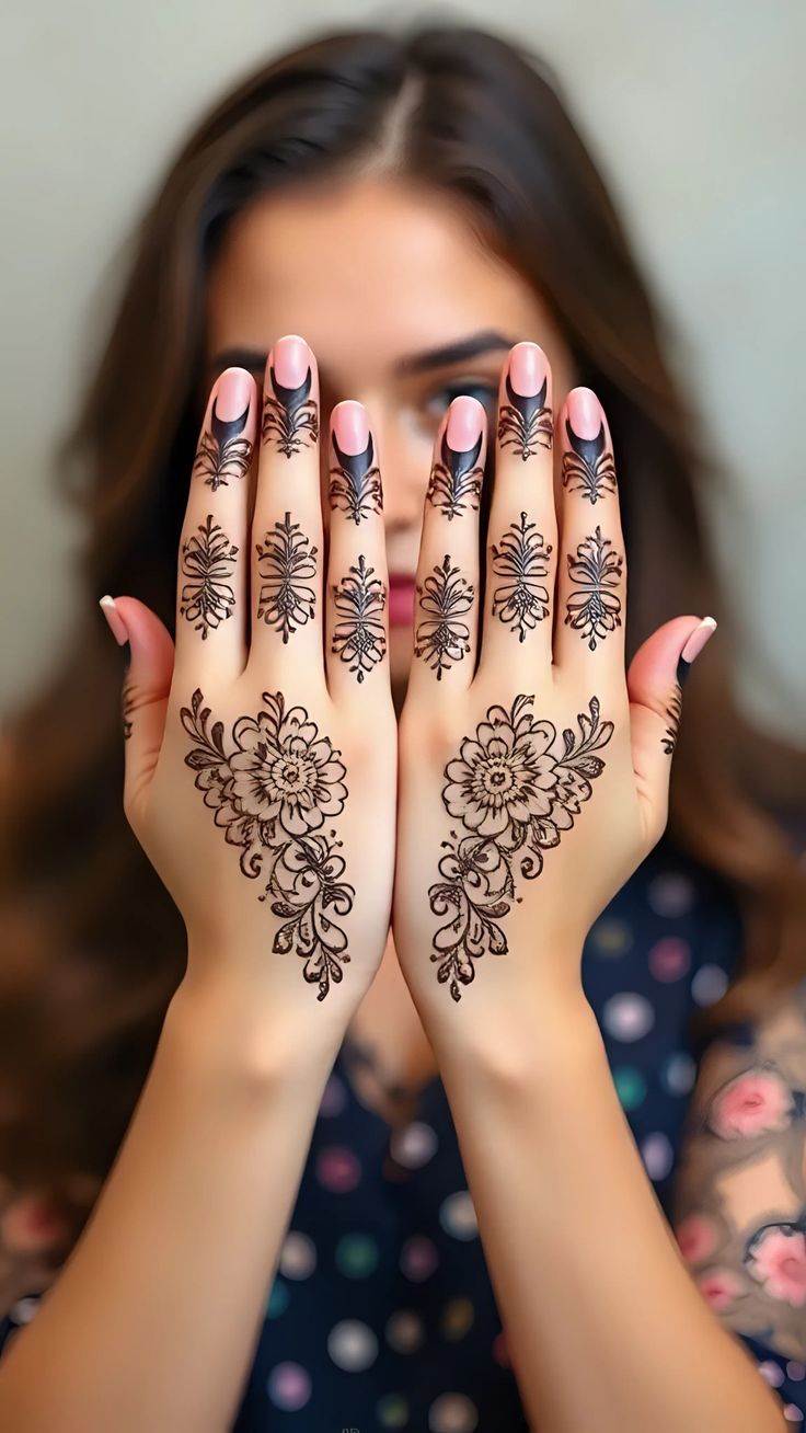 Floral Mehndi Both Hand Art