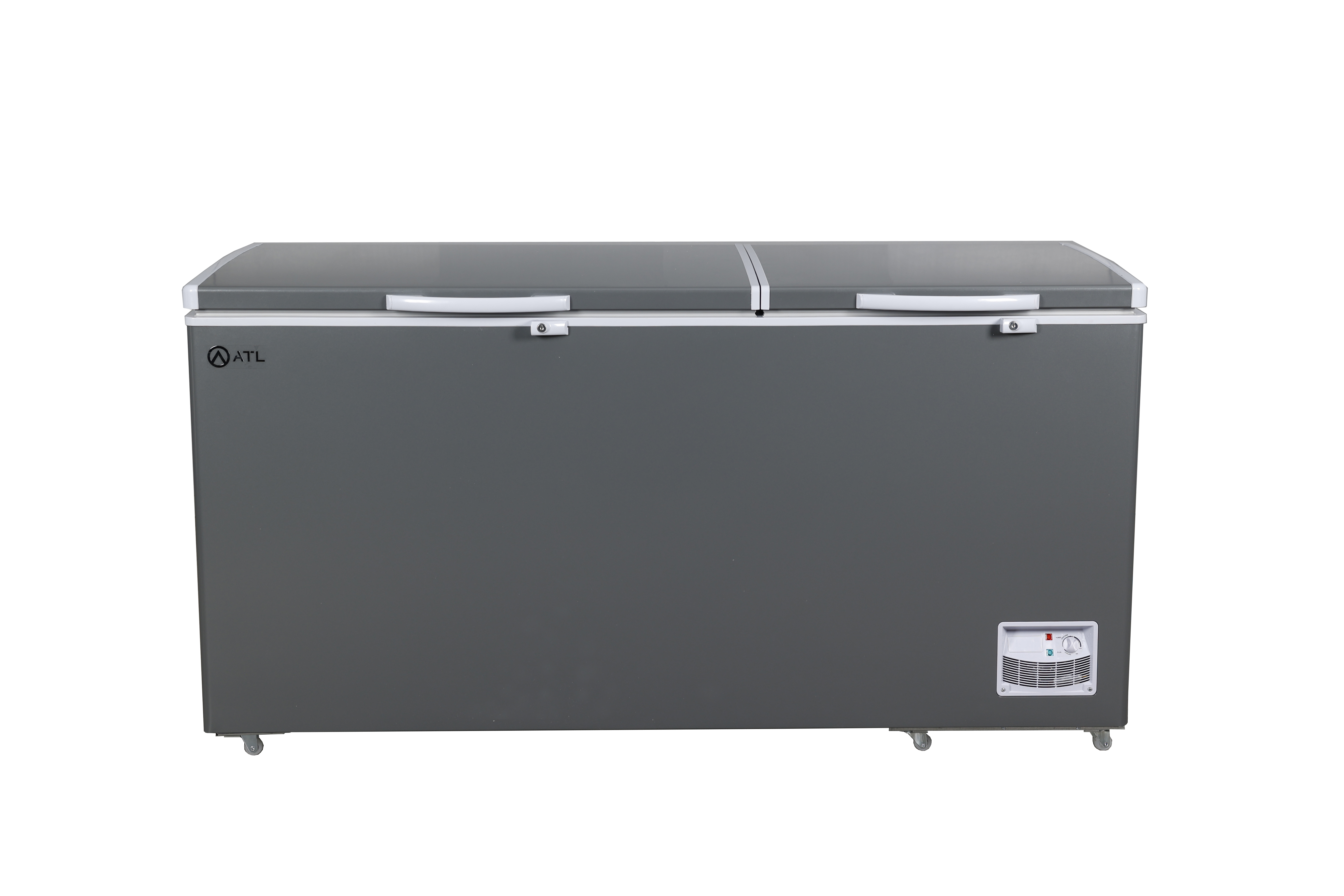  CONGELATEUR HORIZONTAL ATL/ 549L/ 02 PORTES/ SERRURE/ 02 PANIERS/ INOX&SILVER