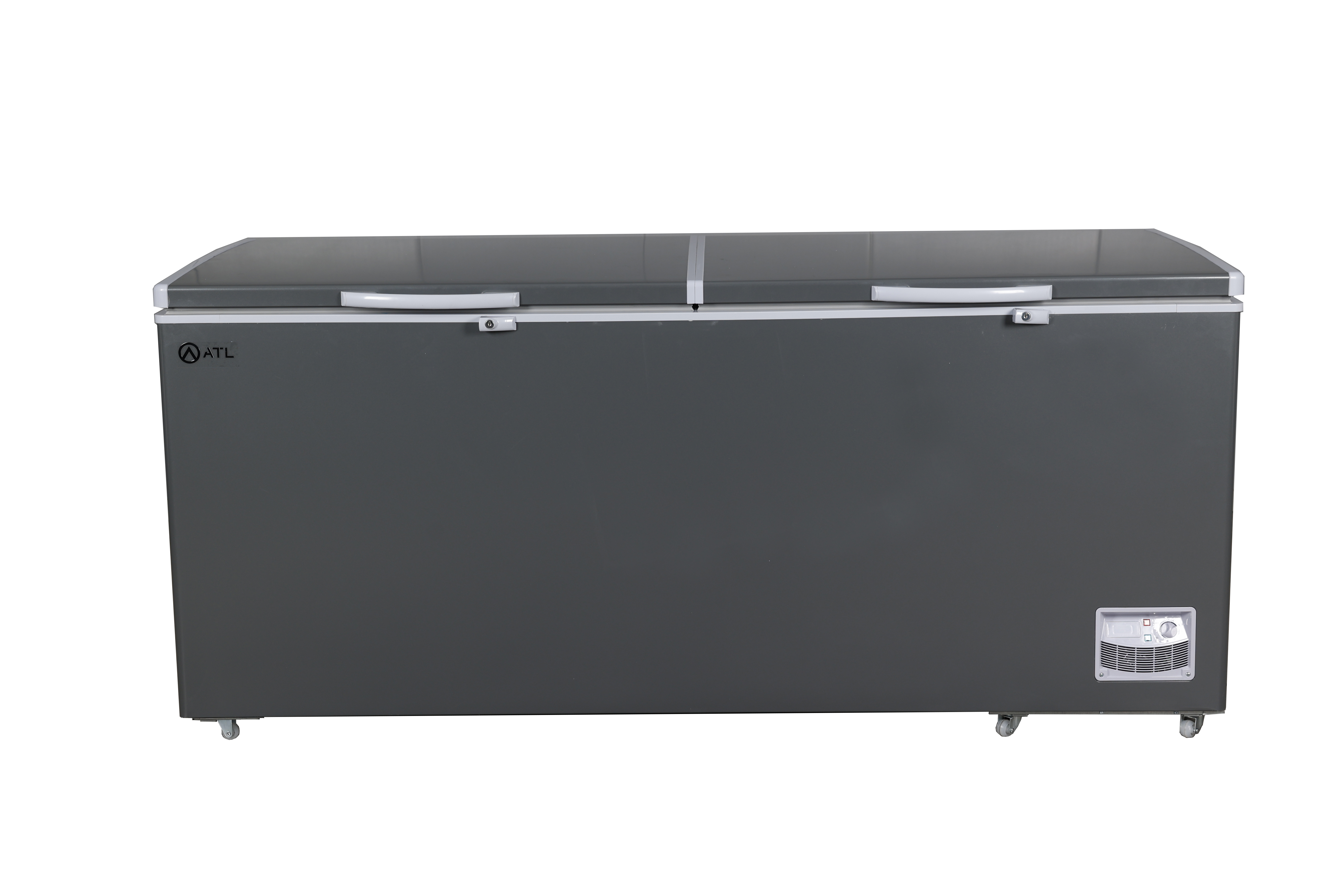 CONGELATEUR HORIZONTAL ATL/ 757L/ 02 PORTES/ SERRURE/ 02 PANIERS/ INOX&SILVER 