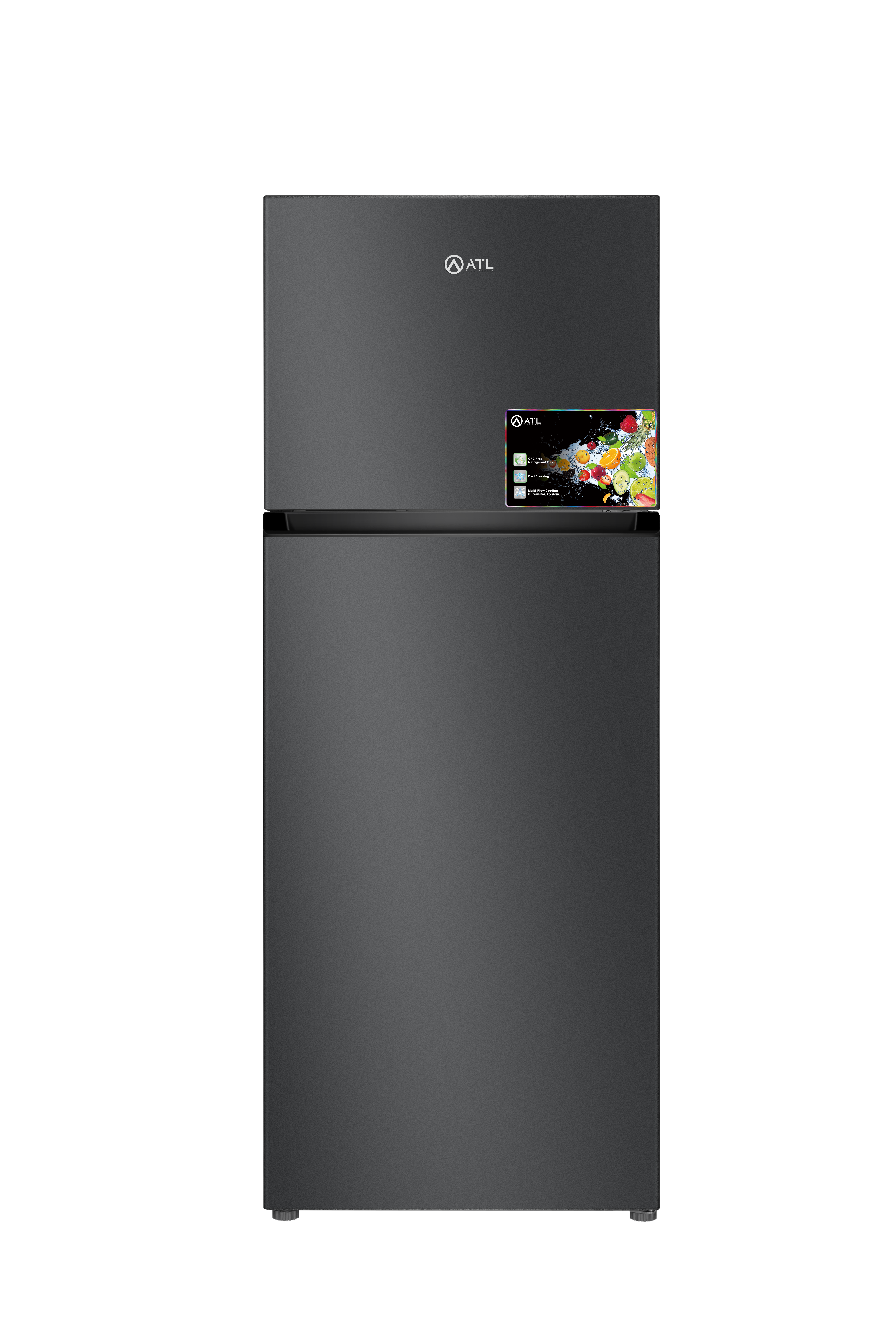 REFRIGERATEUR ATL NO FROST/ 286L/ 02 PORTES/ GRIS/R600A