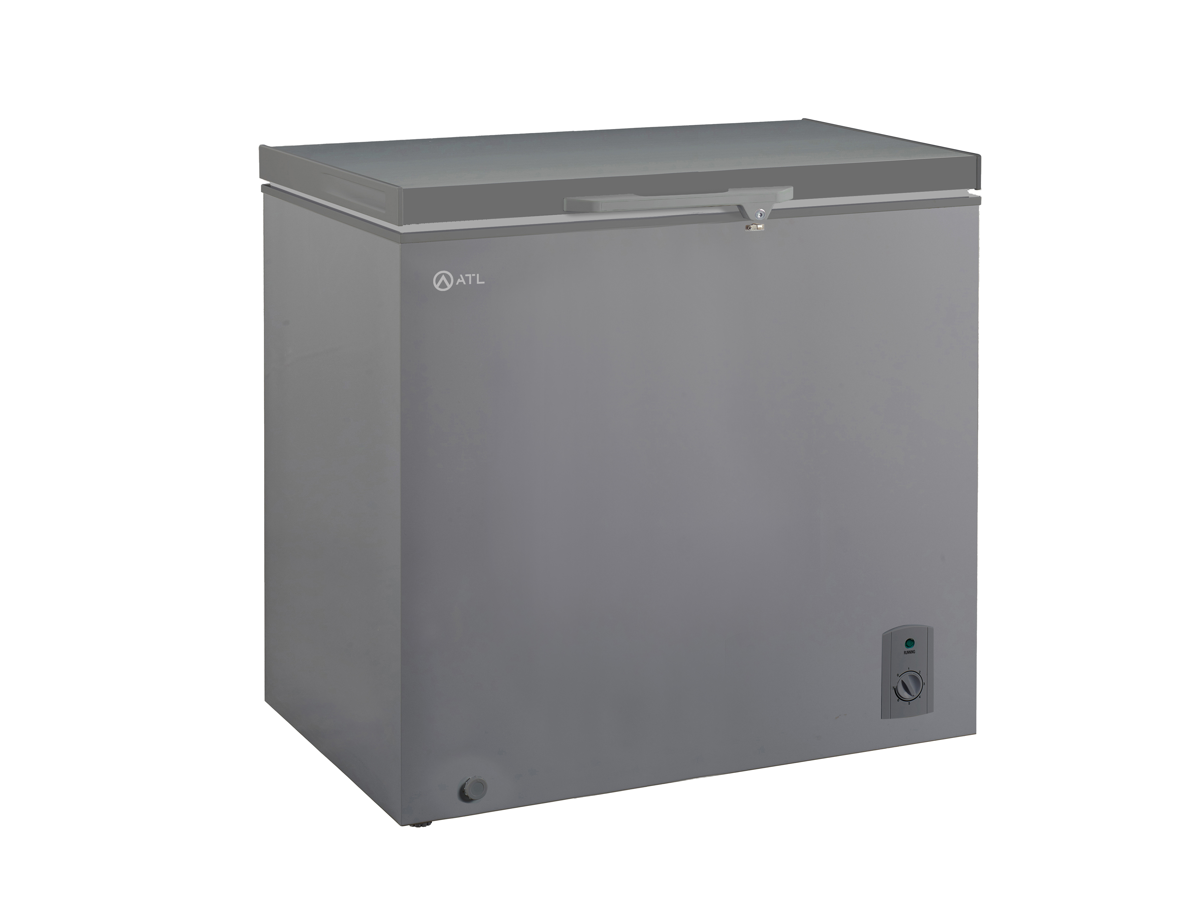 CONGELATEUR HORIZONTAL ATL/ 252L/ 01 PORTE/ SERRURE/ 01 PANIER/ INOX&SILVER