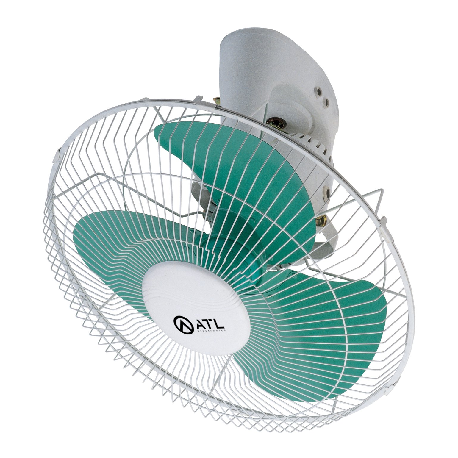 VENTILATEUR ORBIT ATL 16'' /PLAFONNIER/3 VITESSES/3 HELICES/ BLANC-VERT / 360° 