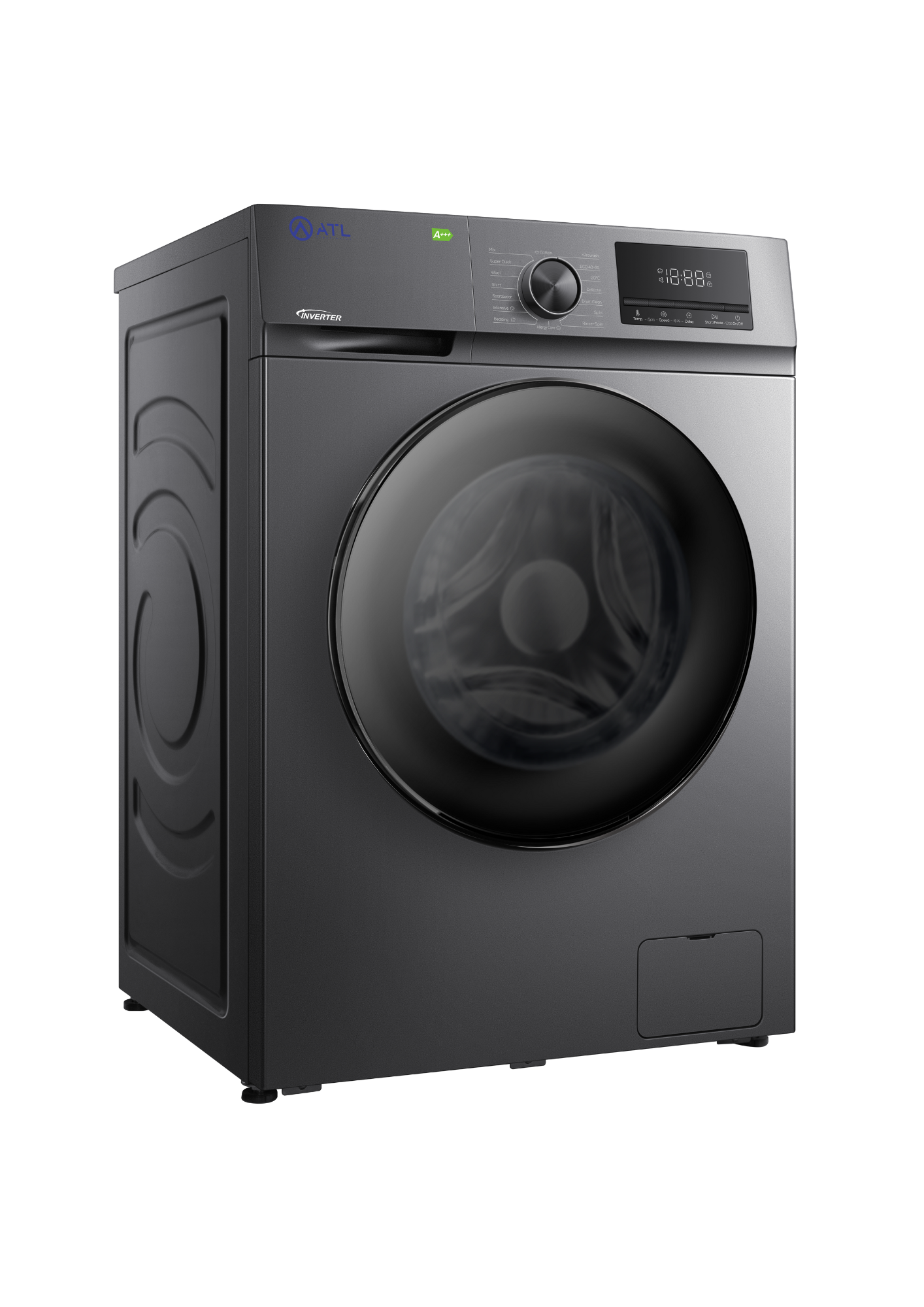 MACHINE A LAVER ATL 10KG INVERTER / SILVER/ AUTOMATIQUE/ A+++/ ESS. 1400 T-MIN/ 220-240V/