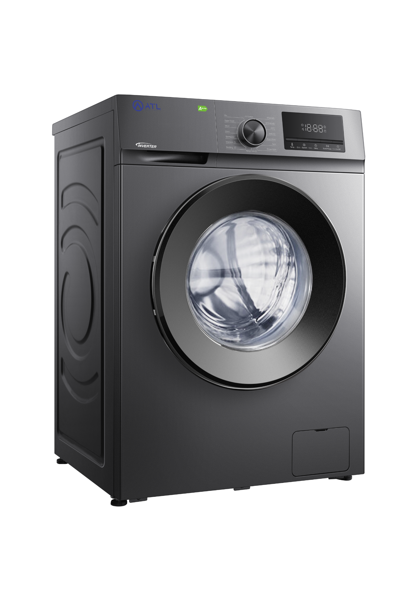 MACHINE A LAVER ATL 8KG INVERTER / SILVER/ AUTOMATIQUE/ A+++/ ESS. 1400 T-MIN/ 220-240V/