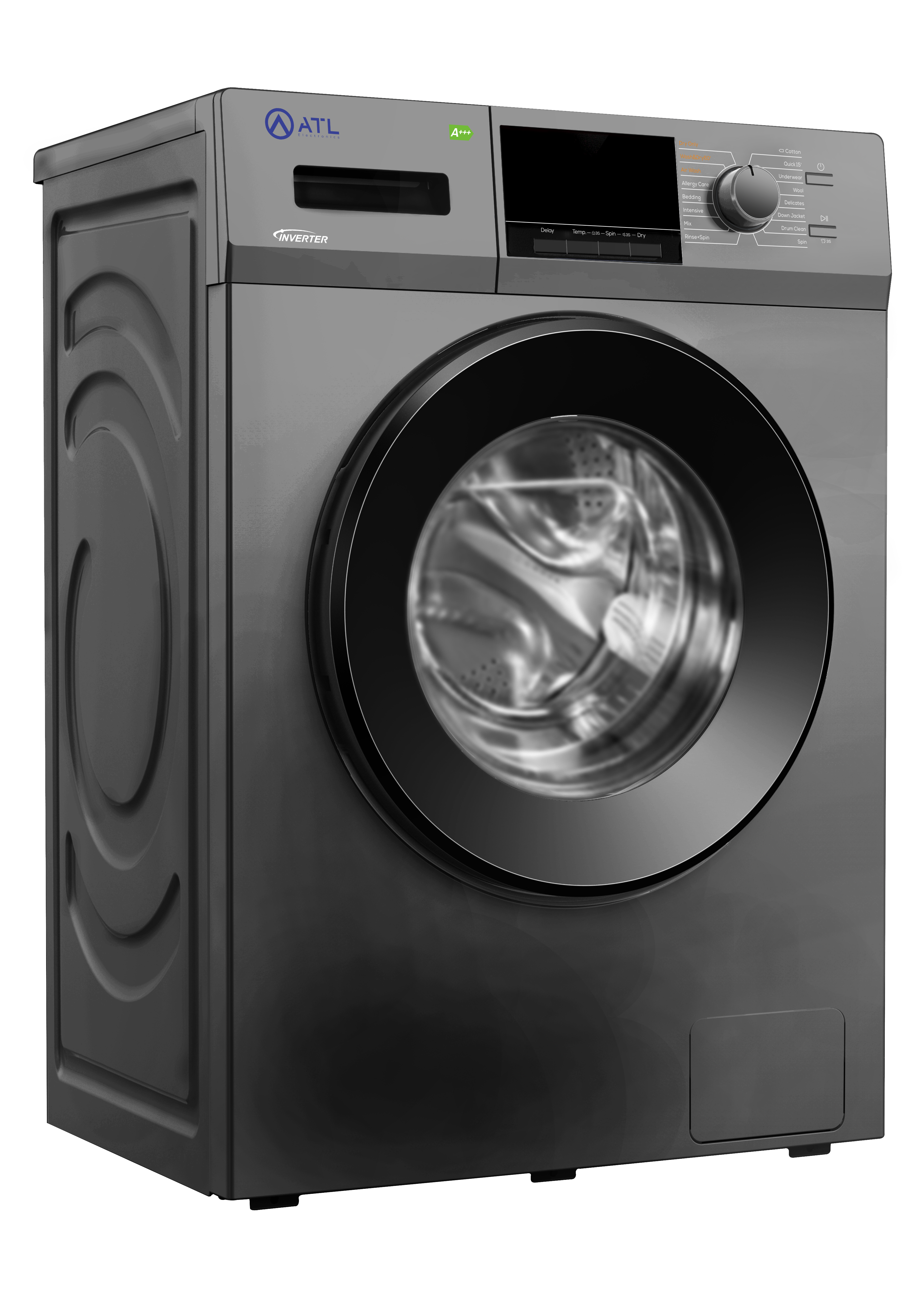 MACHINE A LAVER/SECHER ATL 8KG-5KG INVERTER / SILVER/ AUTOMATIQUE/ ESS. 1400 T-MIN/ 220-240V/