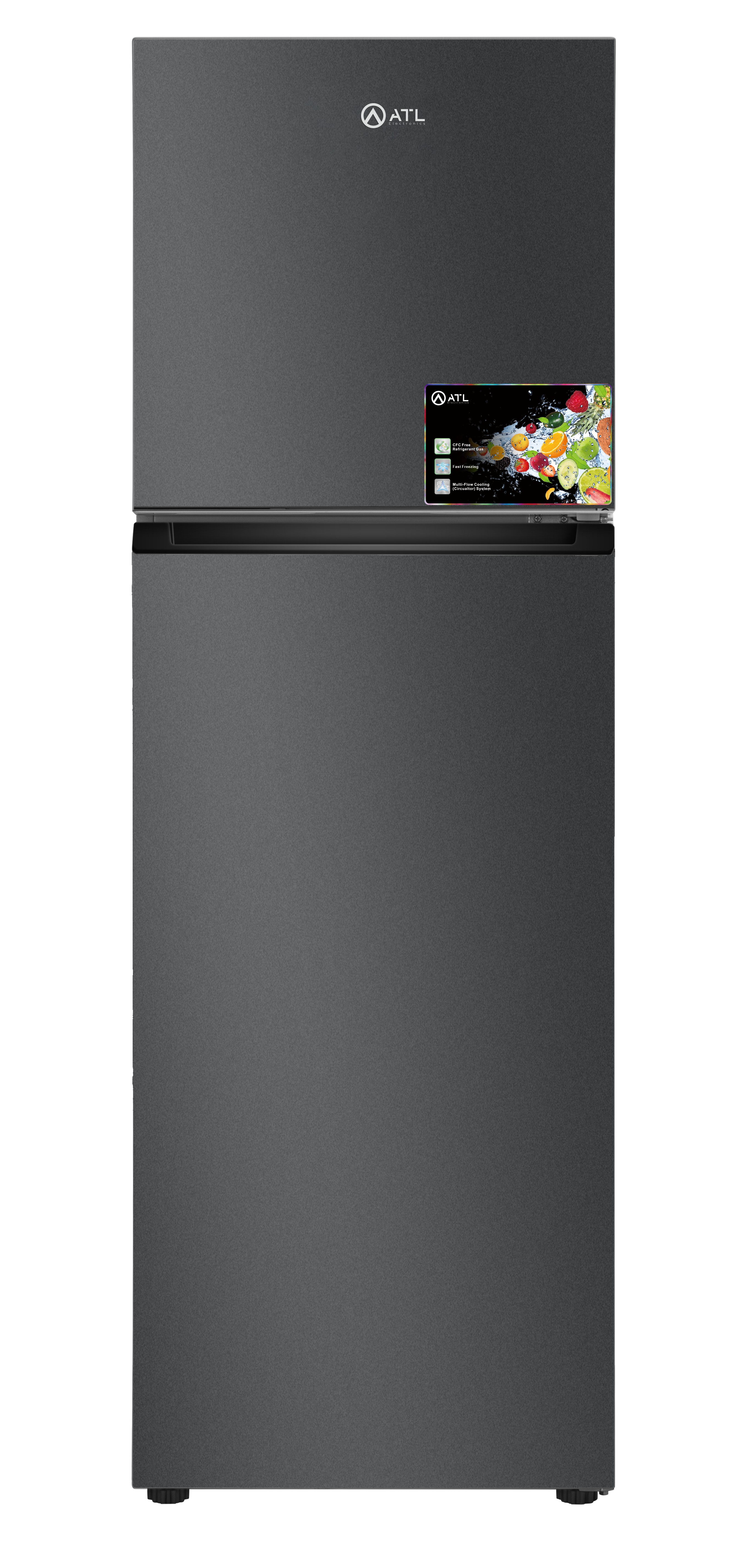 REFRIGERATEUR ATL NO FROST/ 249L/ 02 PORTES/ GRIS/R600A/CB CERTIFICATE/A+