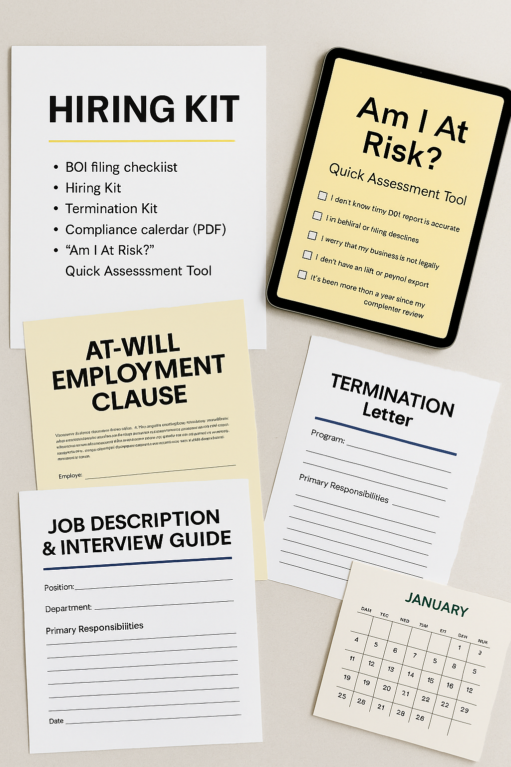 🟨 Kit 3: BOI + HR Starter Bundle