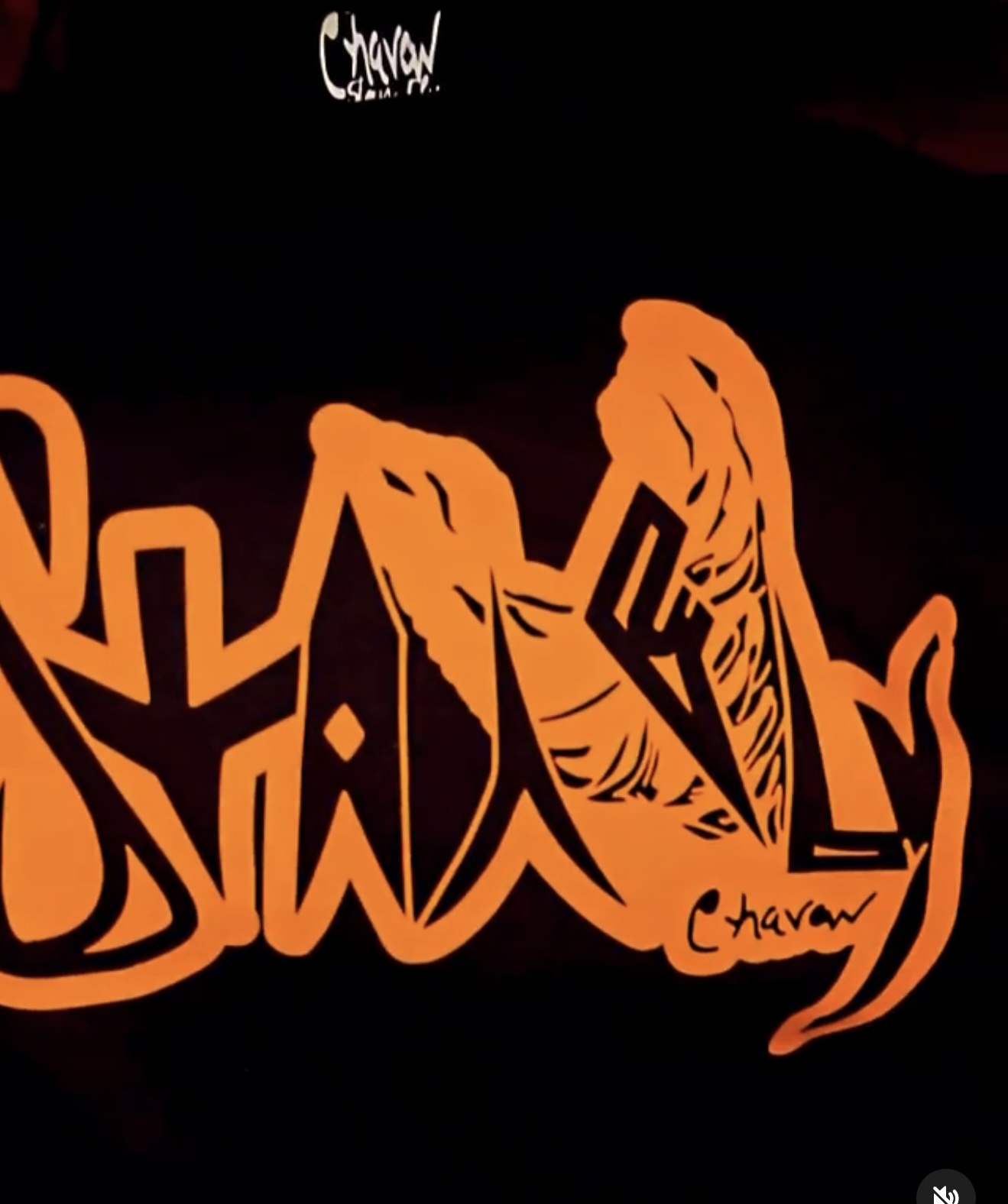 Chavan Orange Graphic T-Shirt