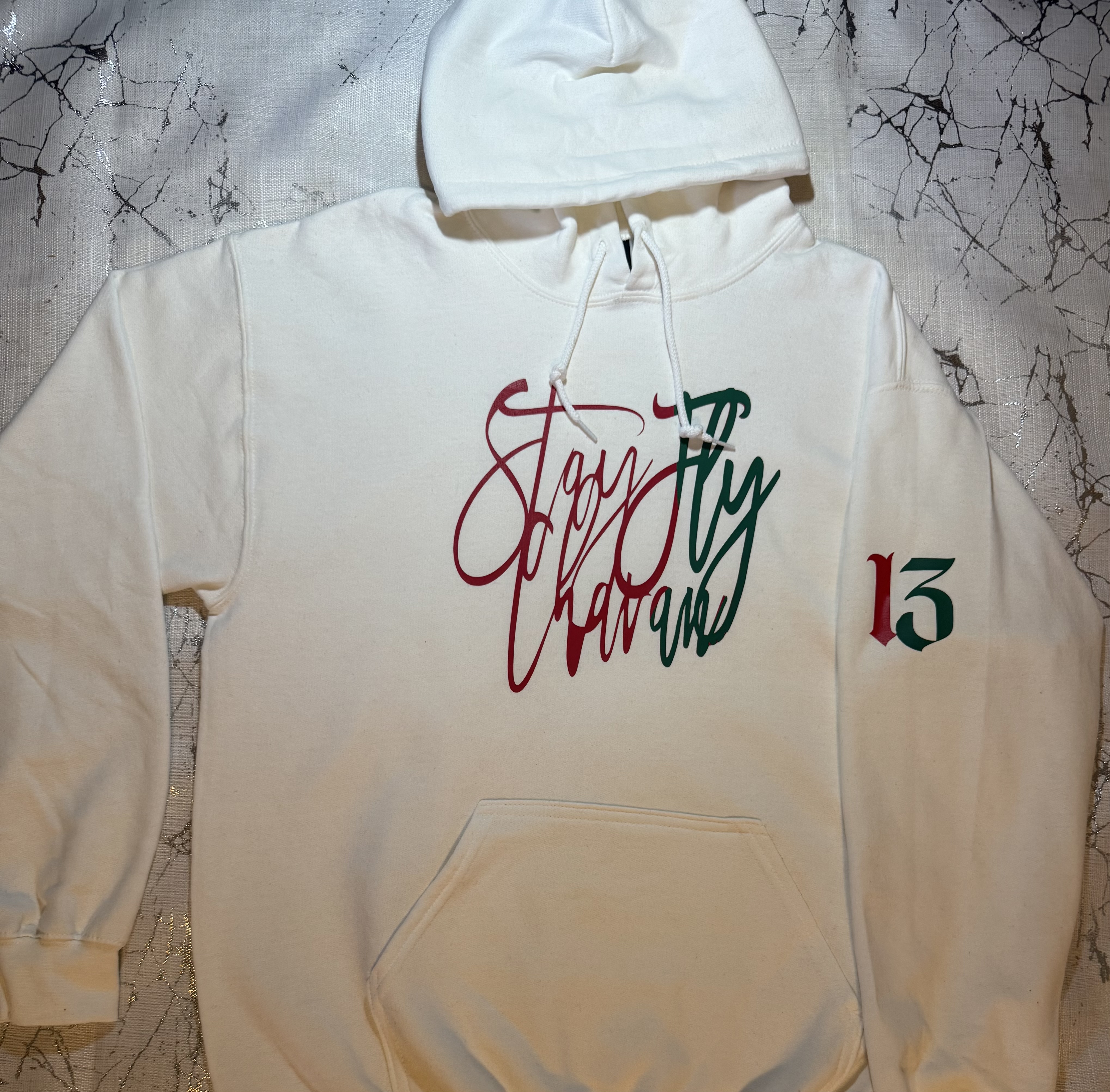 White SF Christmas Hoodie