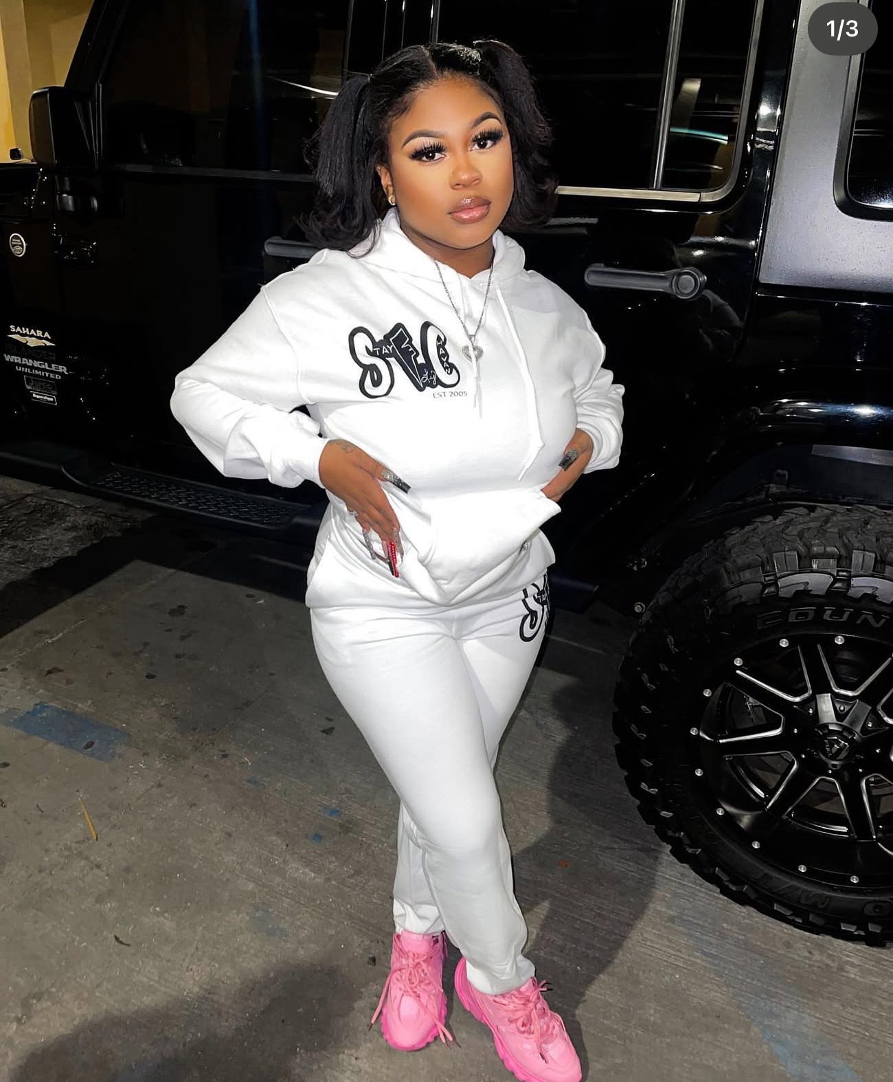 SFC Logo White/Black Hoodie Set