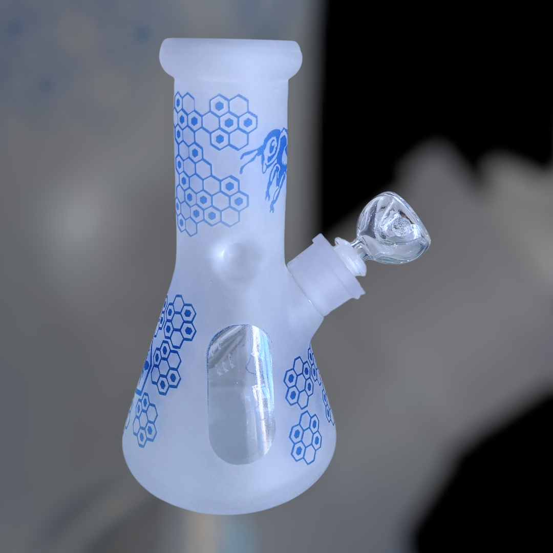 Bong de vidrio con textura tipo arena