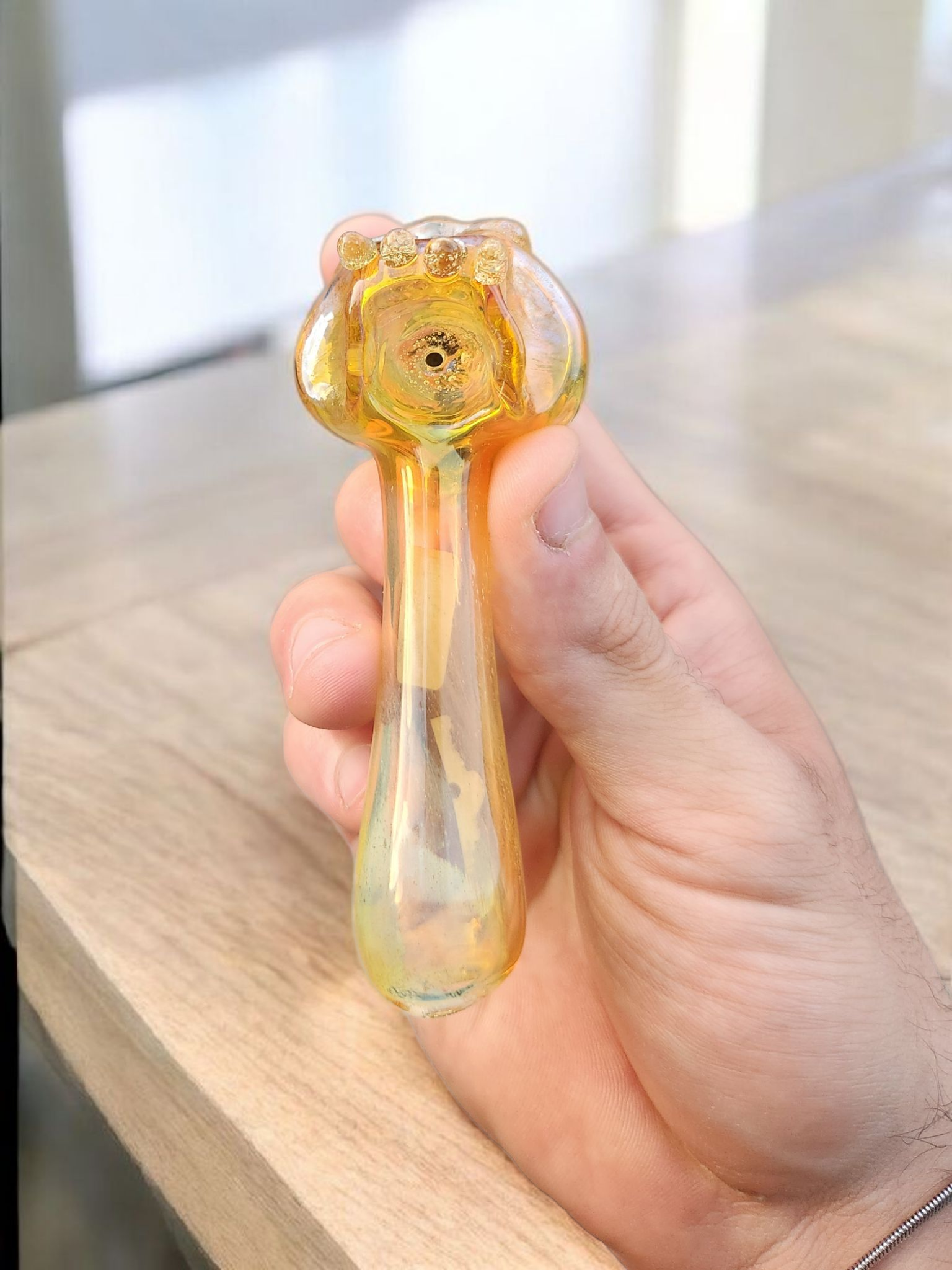 Calavera de vidrio artística