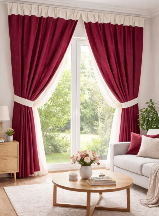 Cortinas de Jacquard con forro traslúcido