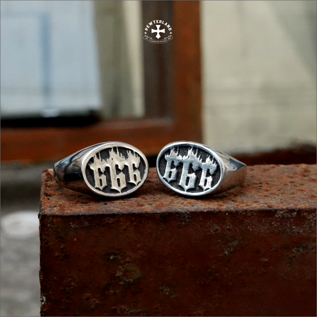 666 Flames Ring