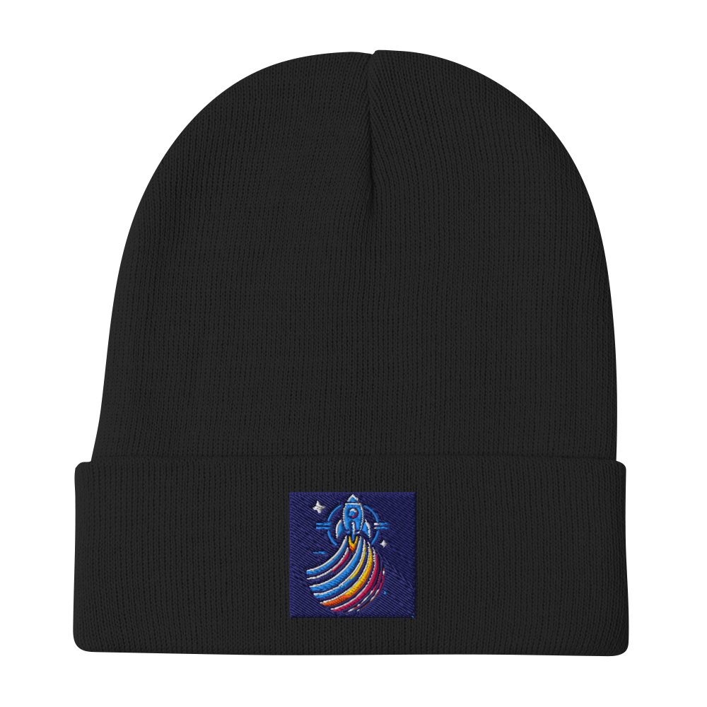 Gorro negro con cohete