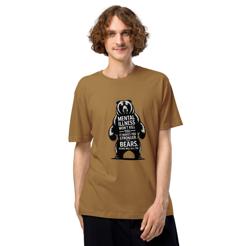 Bear Graphic Motivational T-Shirt