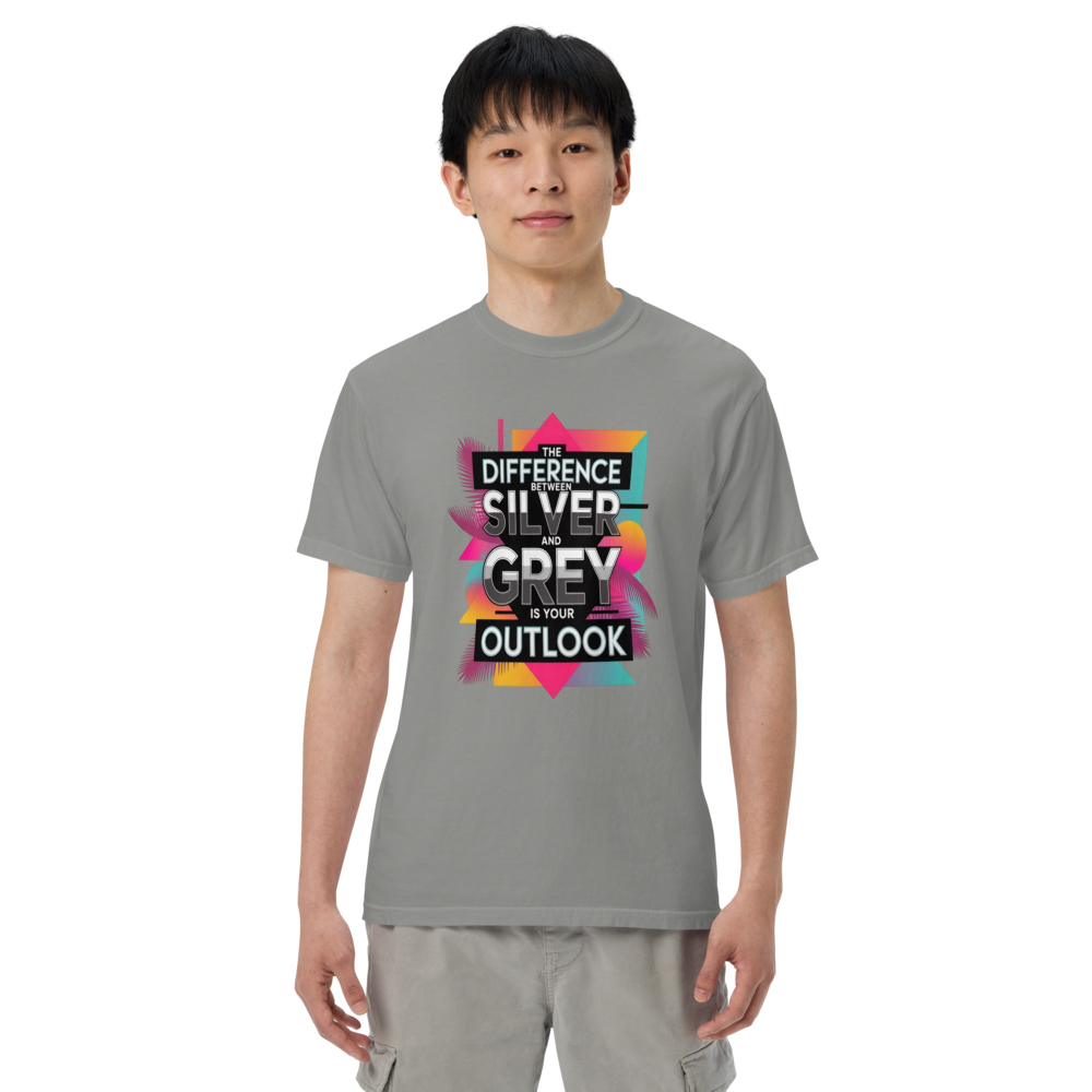 The Difference Between Silver And Grey Is Your Outlook Motivational Graphic T-Shirt