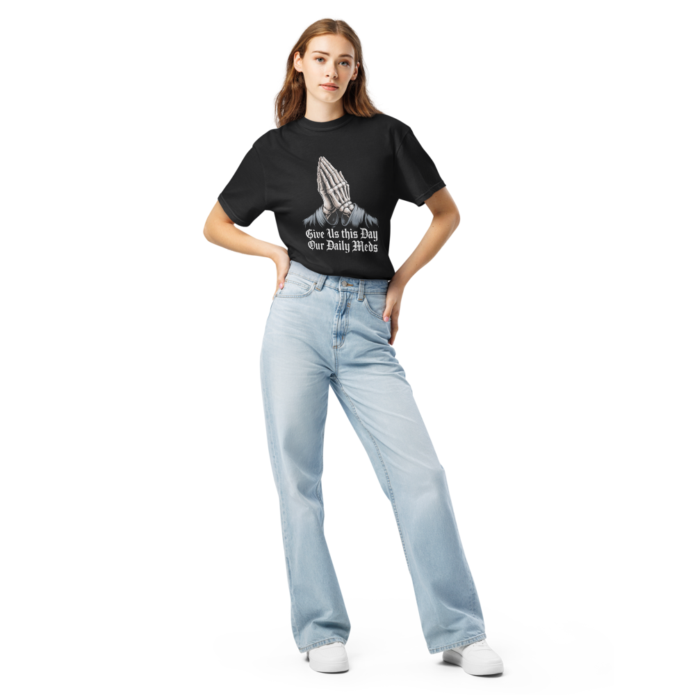 Skeleton Hands Praying Graphic T-Shirt