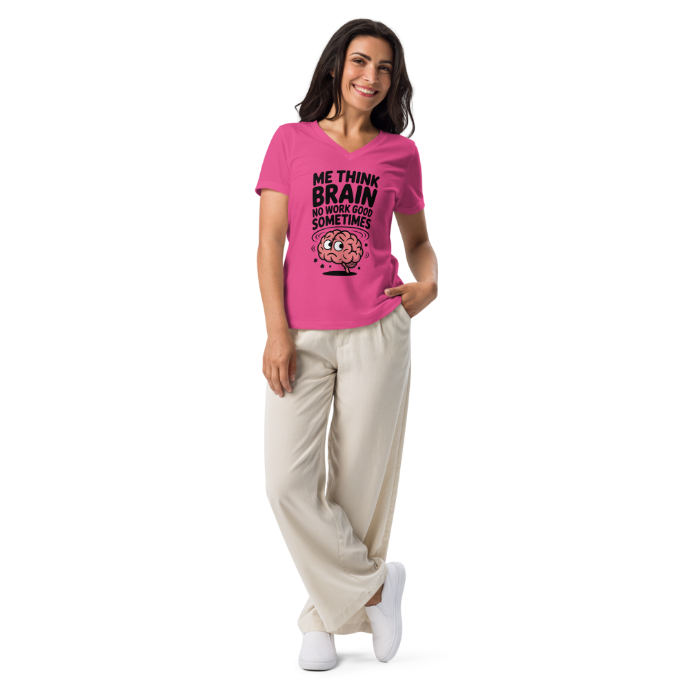 Funny Brain Quote Pink T-Shirt