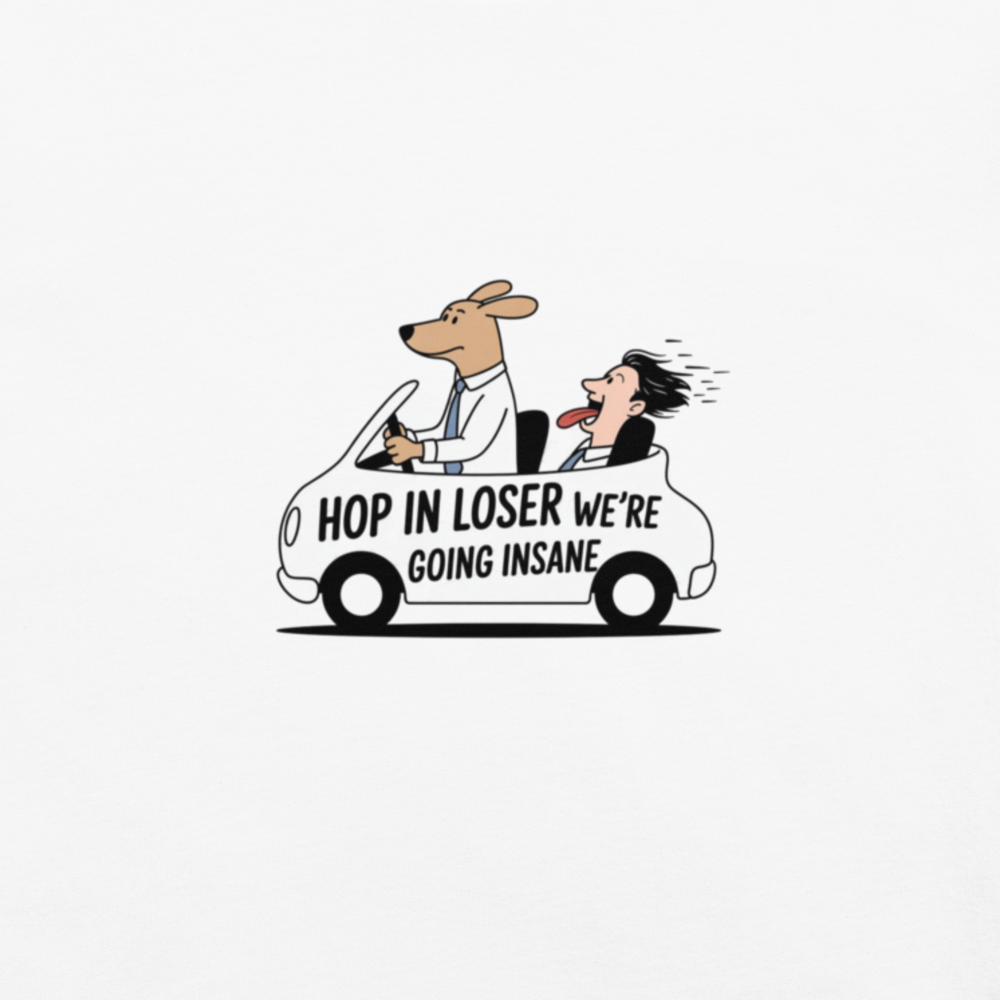 Funny Cartoon Insane Ride T-Shirt