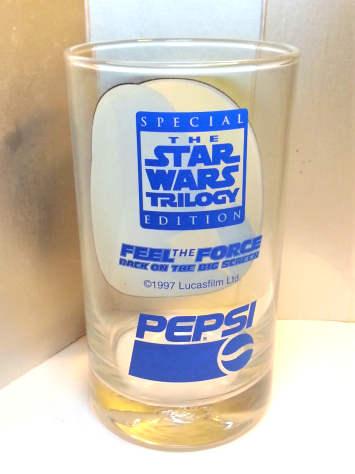 PEPSI x Star Wars Trilogy Special Edition (Darth Vader) Drinking Glass Tumble - 1997 Unused NFS