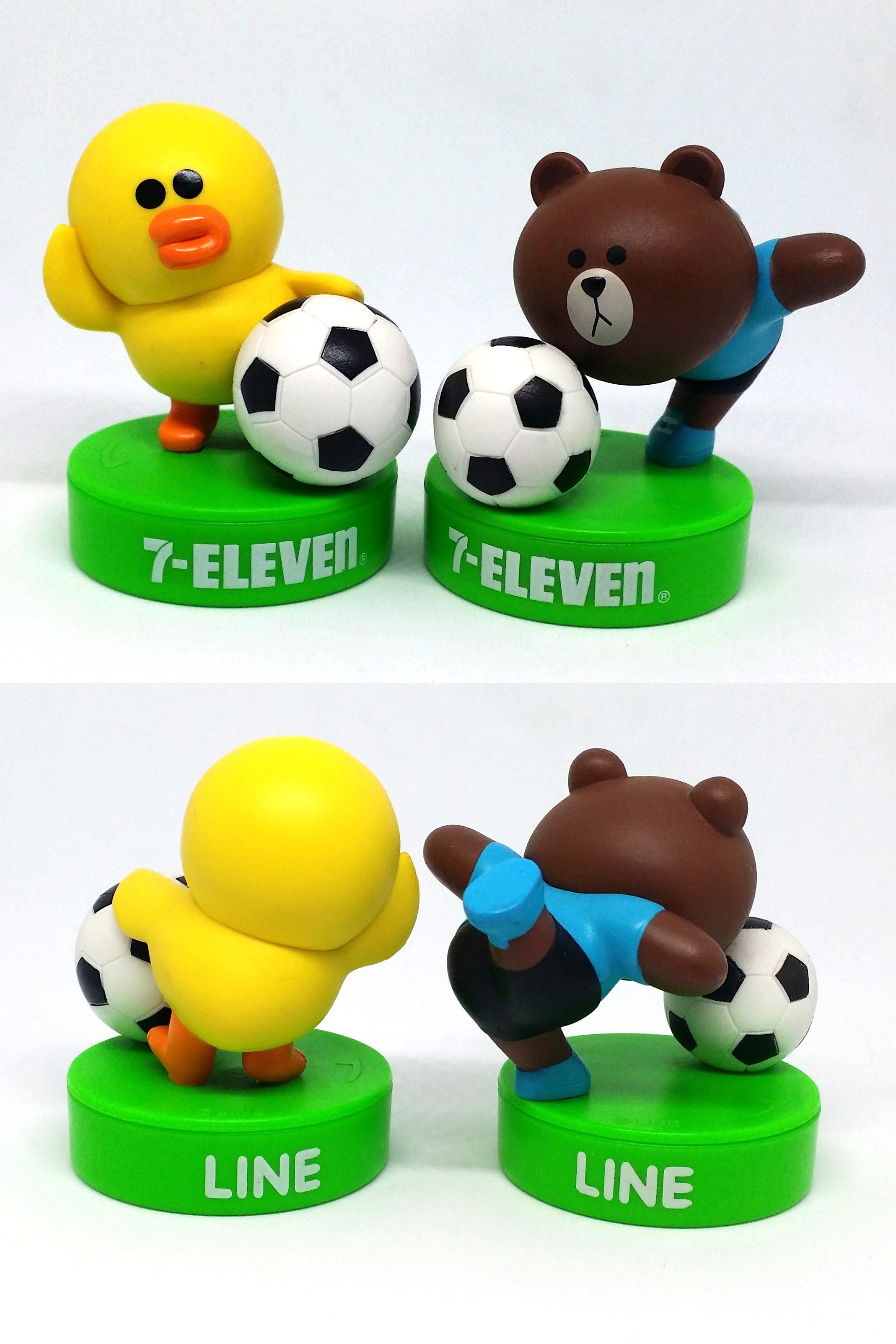 7-Eleven x Line Friends 2014 World Cup Figure Stamp Set Of 10 Hong Kong Edition