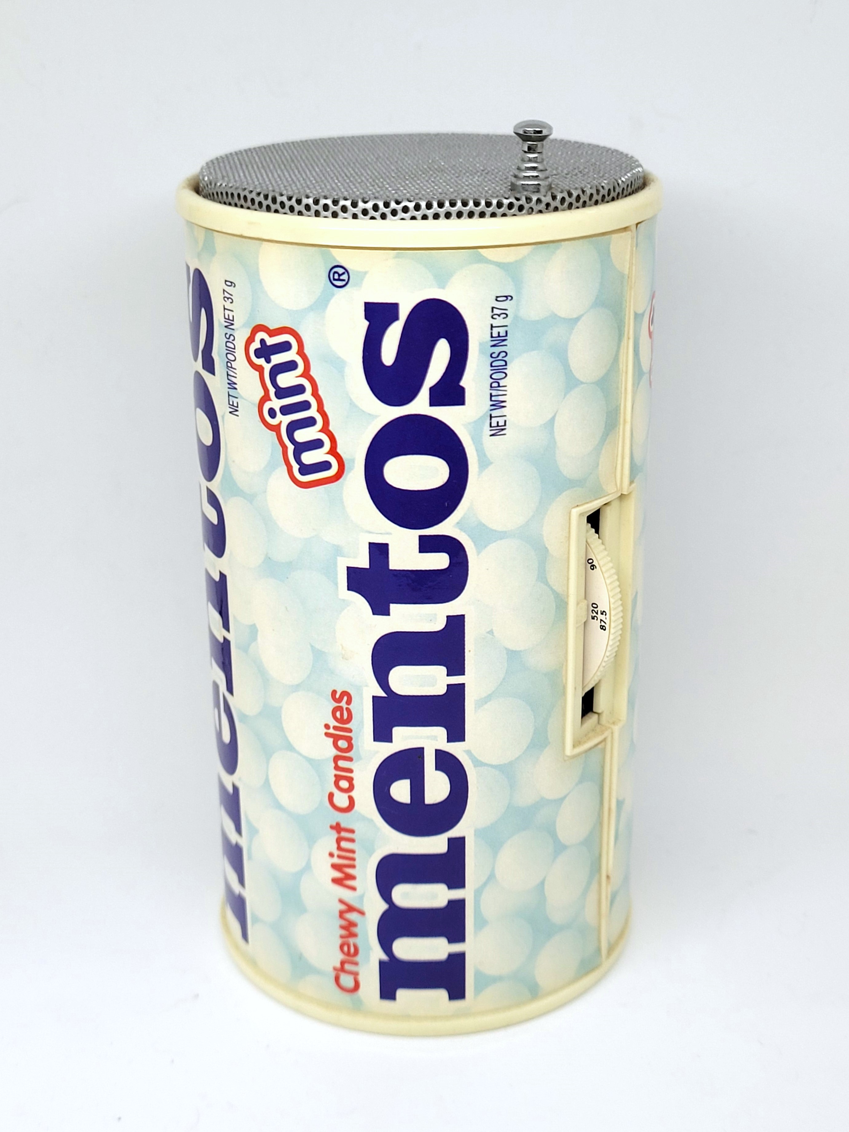 Mentos Can Shaped AM/FM Radio - Rare Vintage Tested & Working