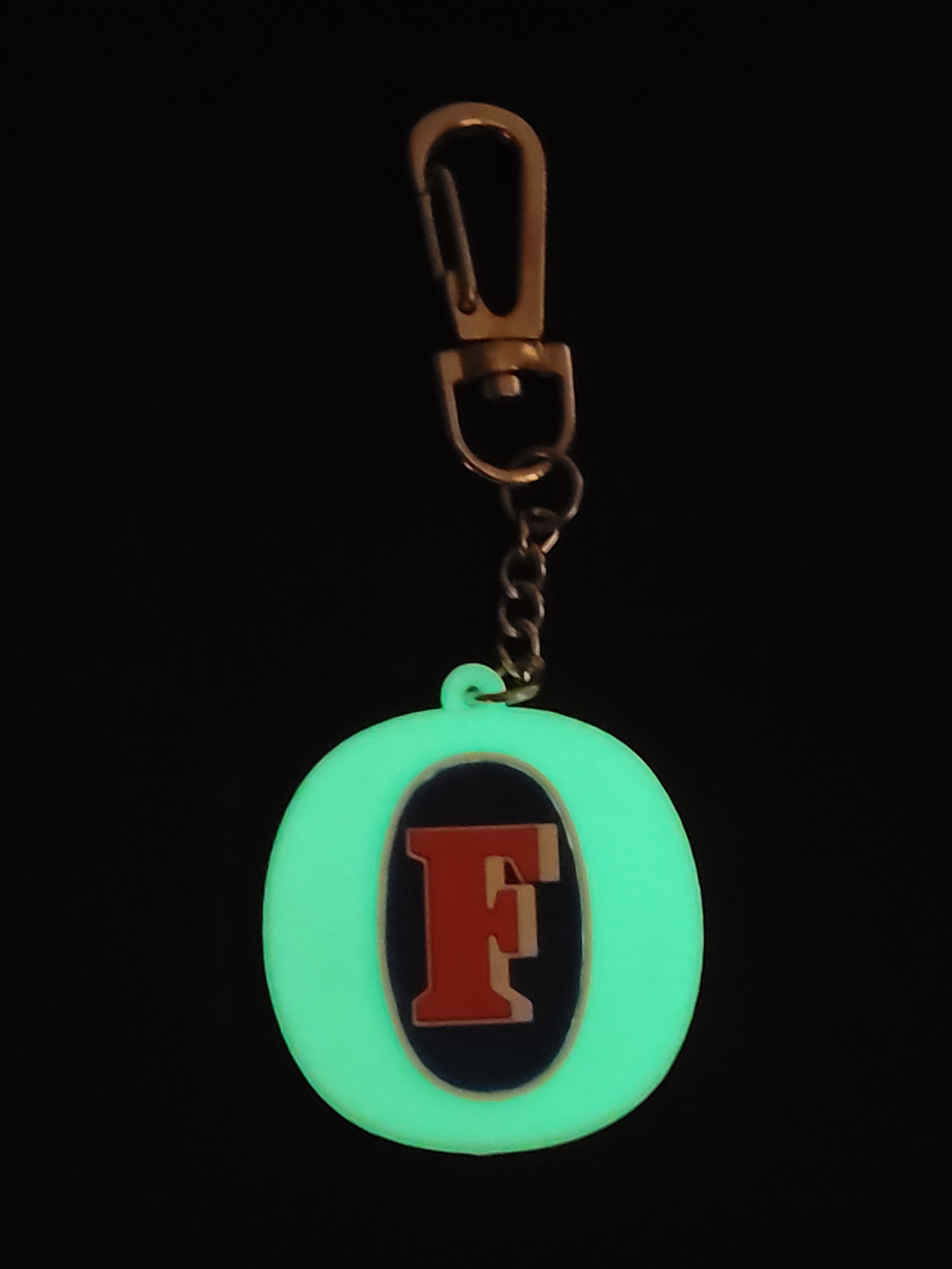 Foster's Beer Glow In The Dark Rubber Keychain - Vintage Unused Key Ring