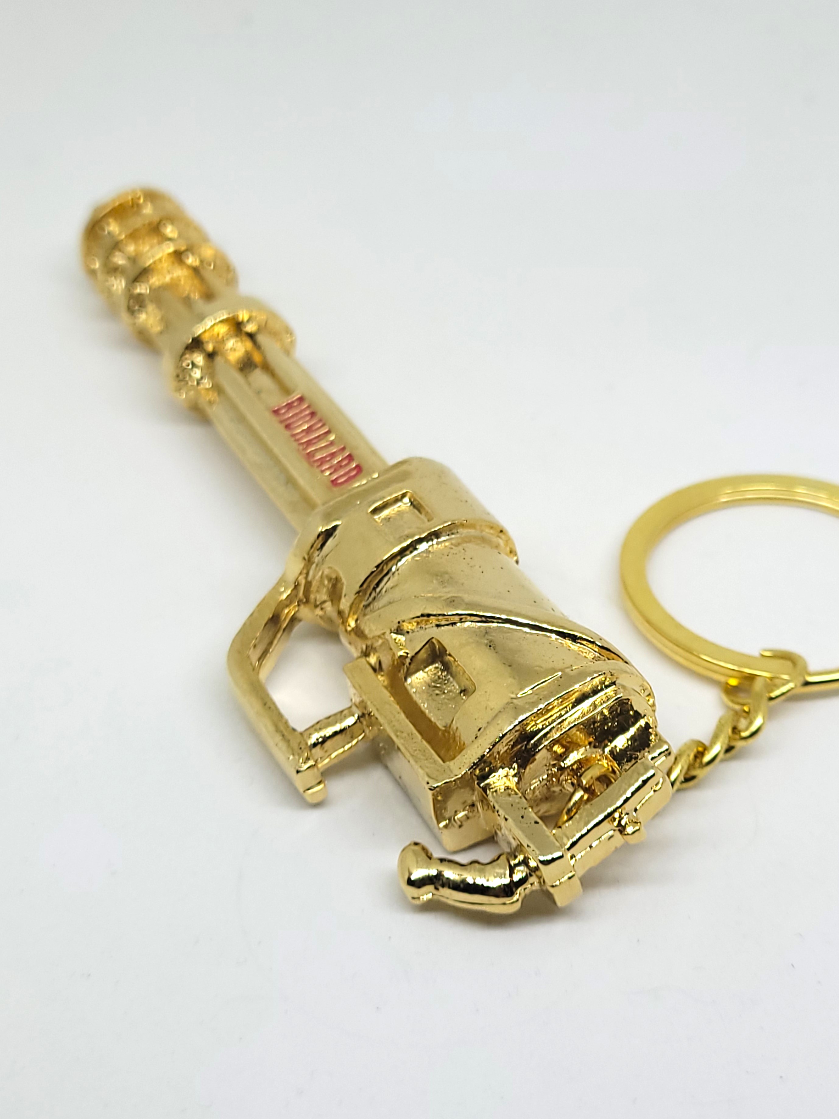 BIOHAZARD 3 Gatling Gun Keychain (Gold / Silver / Bronze) - 1999 Capcom Resident Evil Hong Kong Comics