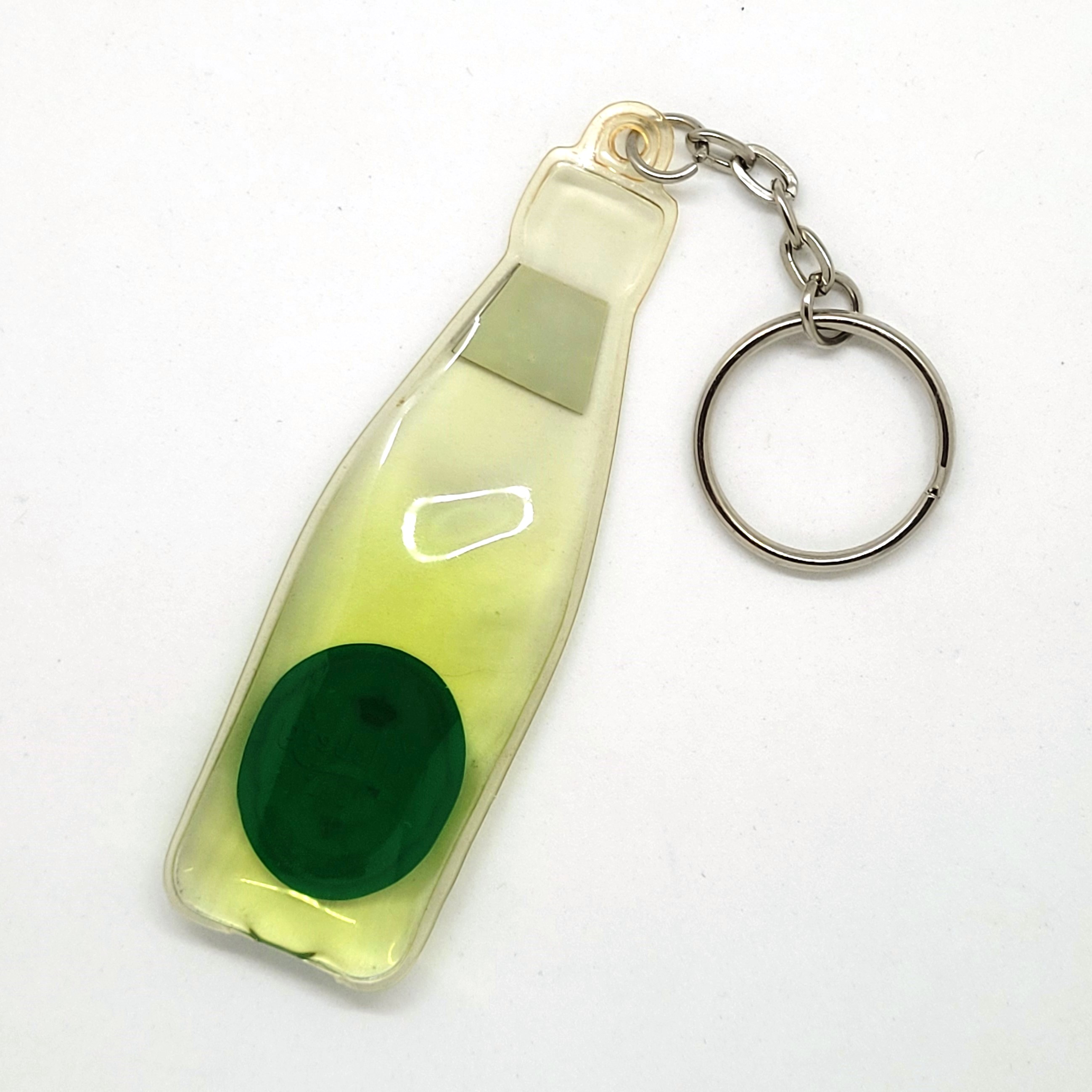 Carlsberg Beer Bottle Shaped Soft PVC Keychain - Vintage Key Ring