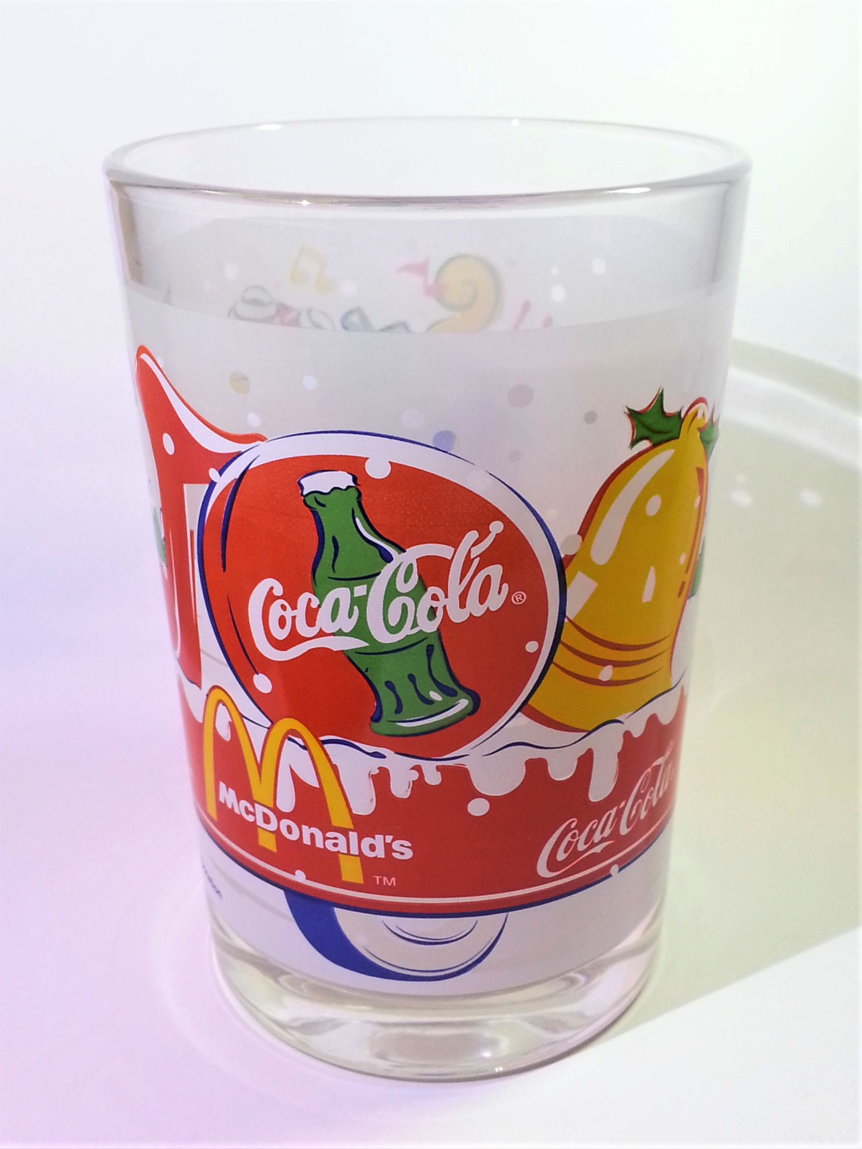 Coca Cola x McDonald's Mascot (Birdie) 2001 Christmas Tumbler Drinking Glass