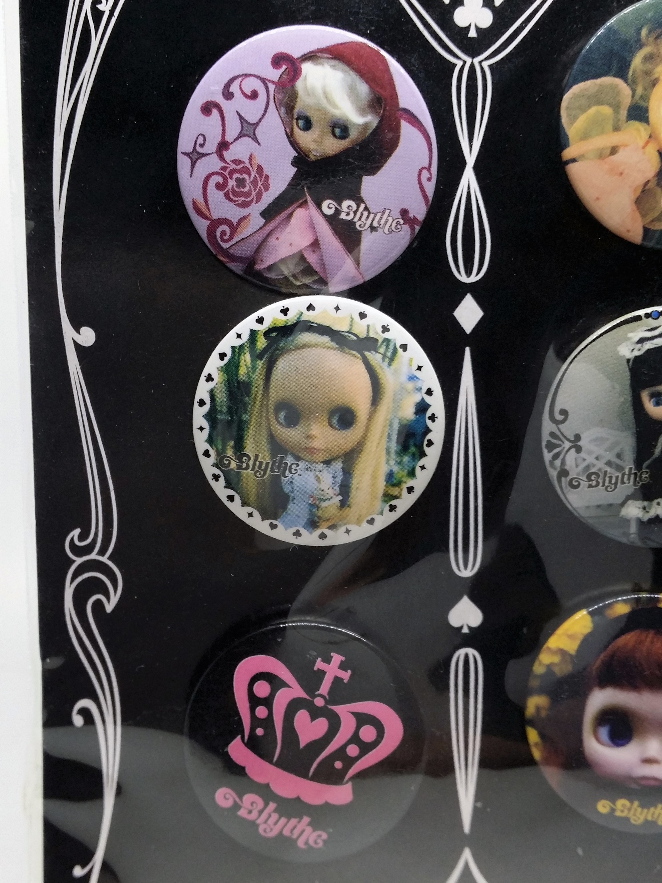 Petite Blythe Doll Sweet Surrender Collection Round Button Badge Set Of 6 - 2006 Hasbro Takara