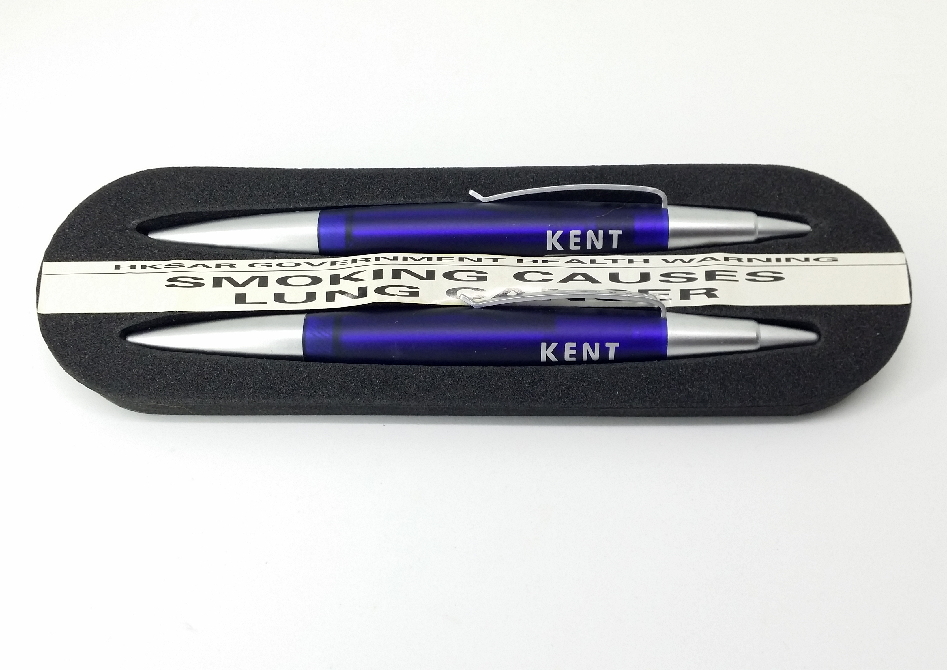 KENT Cigarettes Ballpoint Pen & Mechanical Pencil Set - 90s New Unused