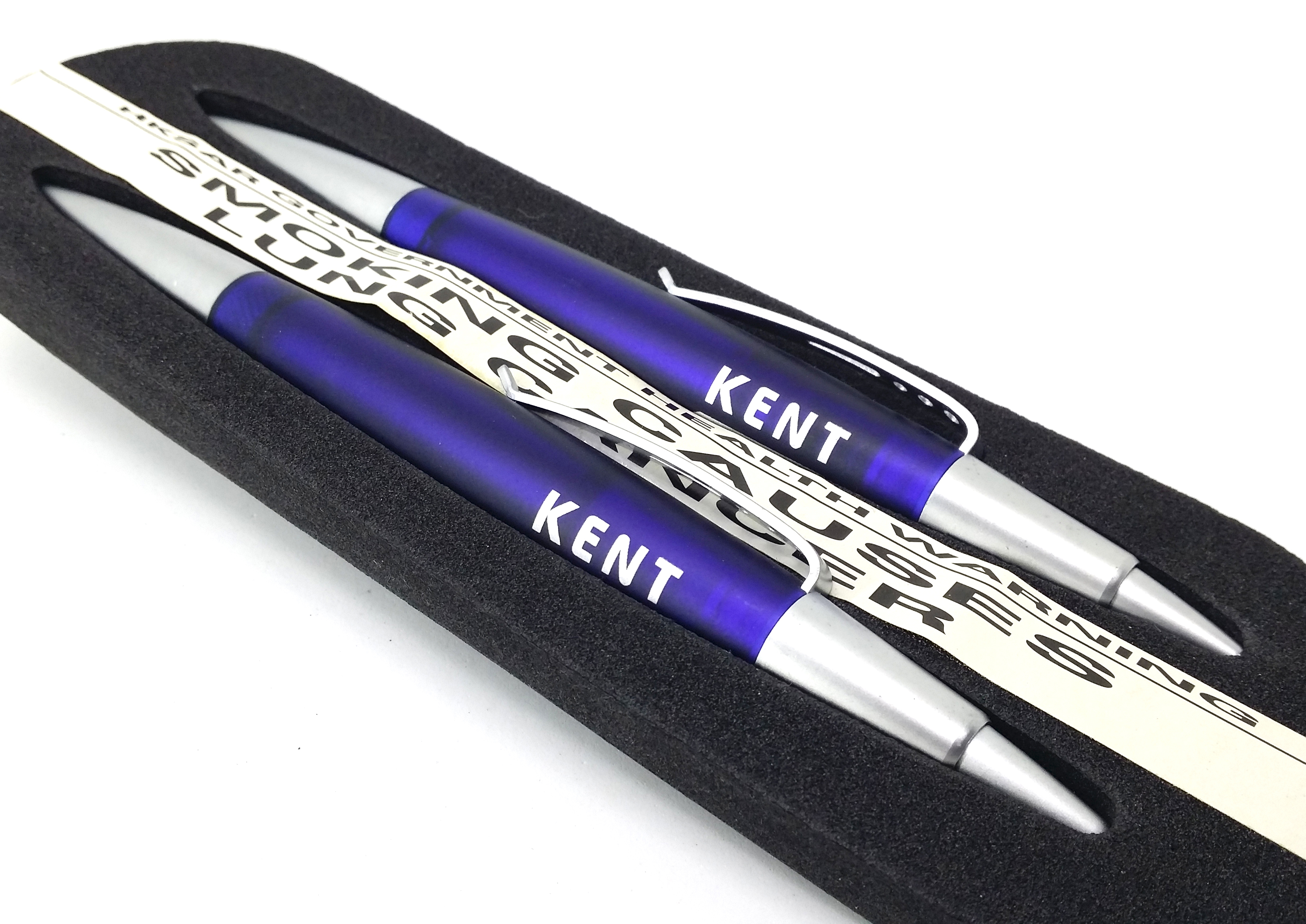 KENT Cigarettes Ballpoint Pen & Mechanical Pencil Set - 90s New Unused