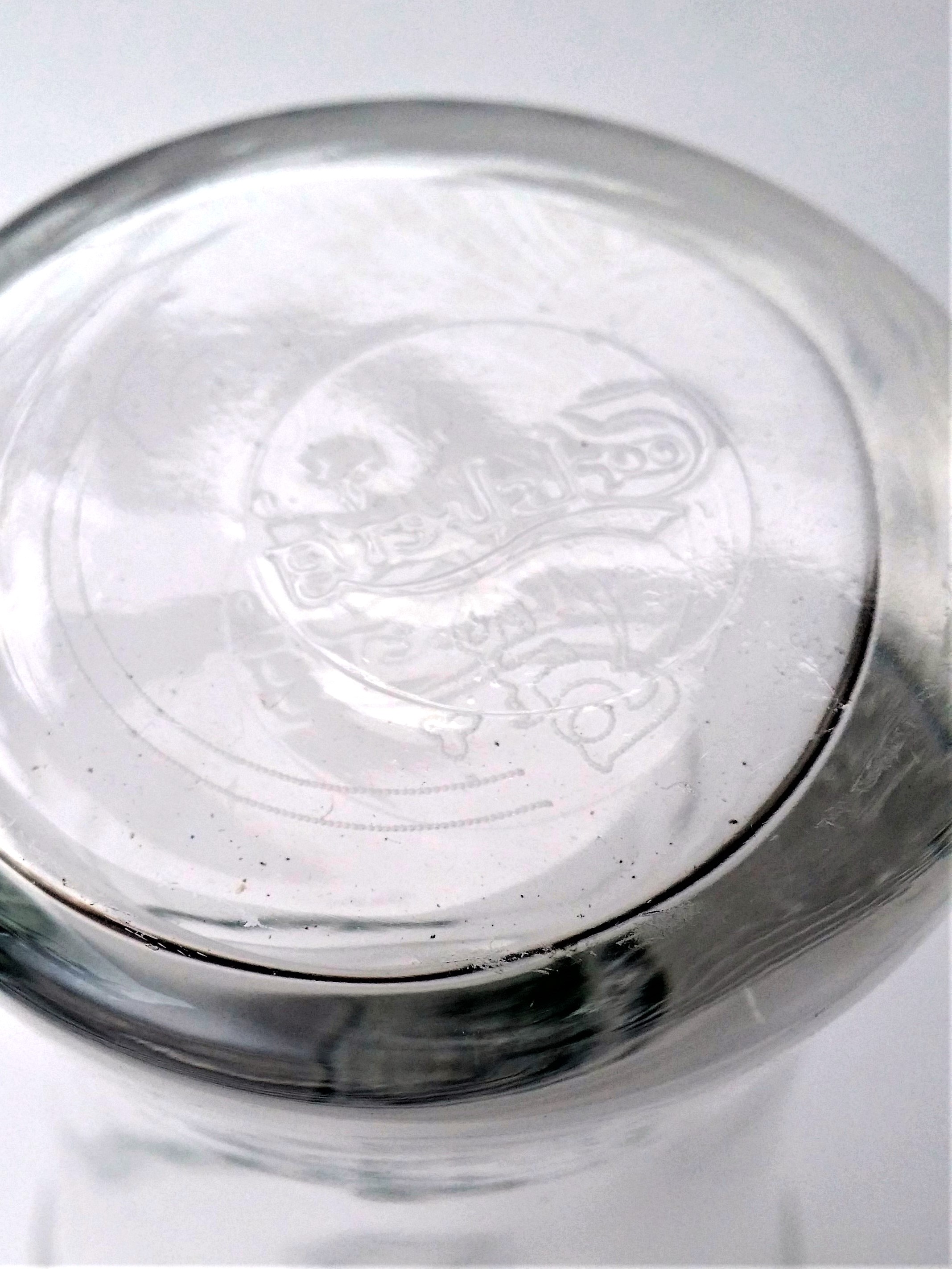 Carlsberg Beer Embossed Green Logo Pint Glass - Vintage New Unused