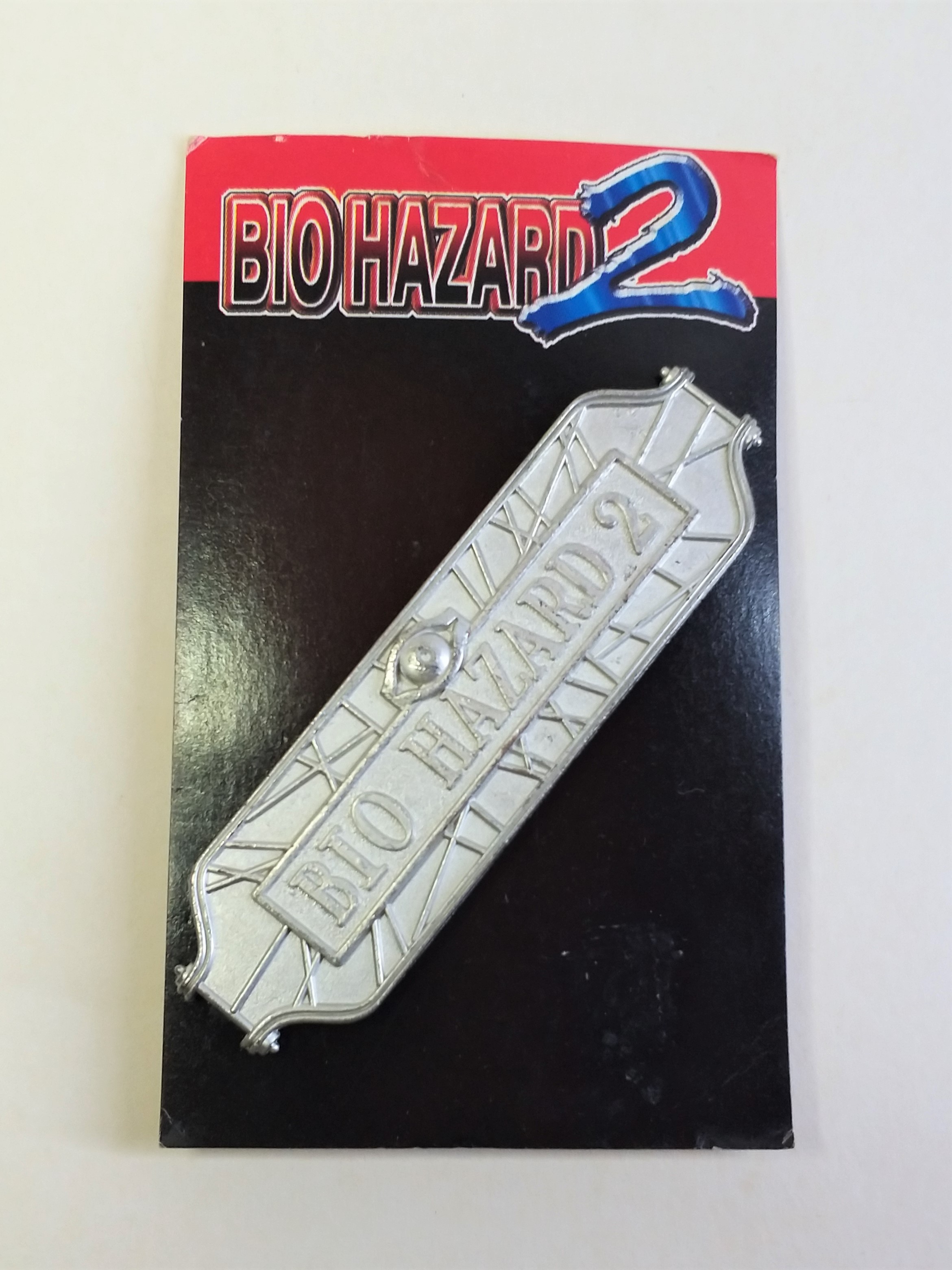 BIOHAZARD 2 Metal Pin Badges (Silver / Bronze / Dark Copper) - 1998 Capcom Resident Evil Hong Kong Comics
