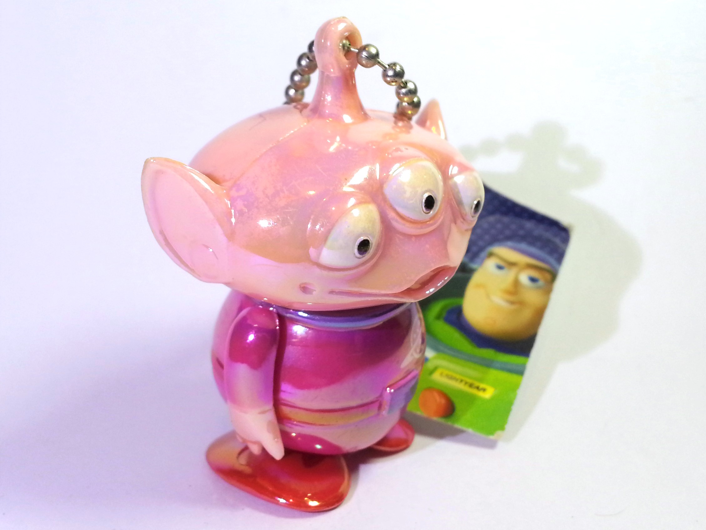 Disney Toy Story Alien Little Green Men Iridescent Jointed Figure Charm Keychain - 2000s From Japan