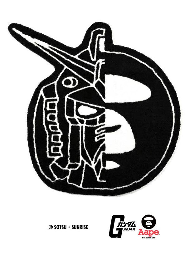 A BATHING APE Bape Aape x Mobile Suit GUNDAM Rug / Door Mat - 2018 Asia Exclusive New Unused