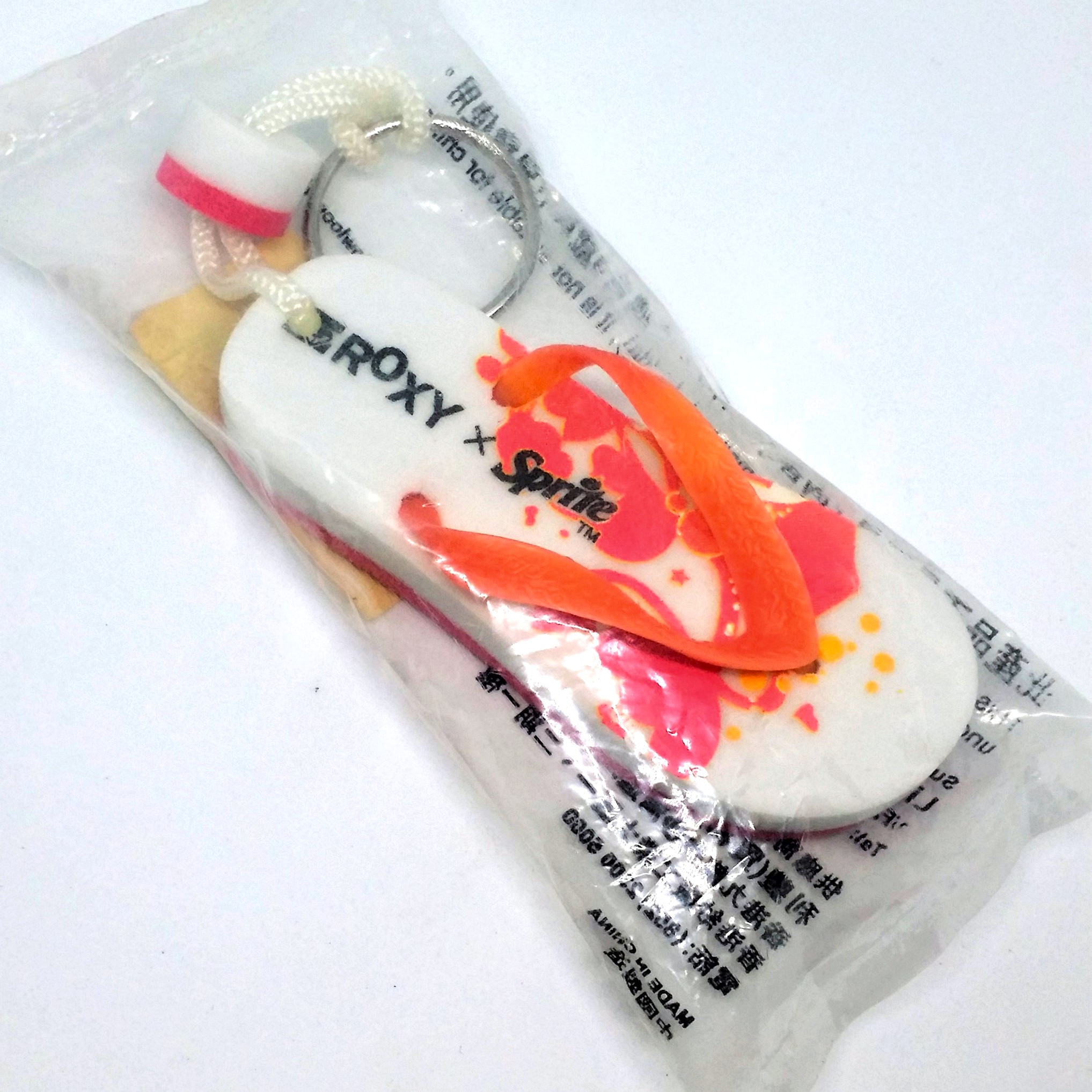 Sprite x ROXY Slipper Keychain / Key Ring / Bag Charm - 2007 Factory Sealed